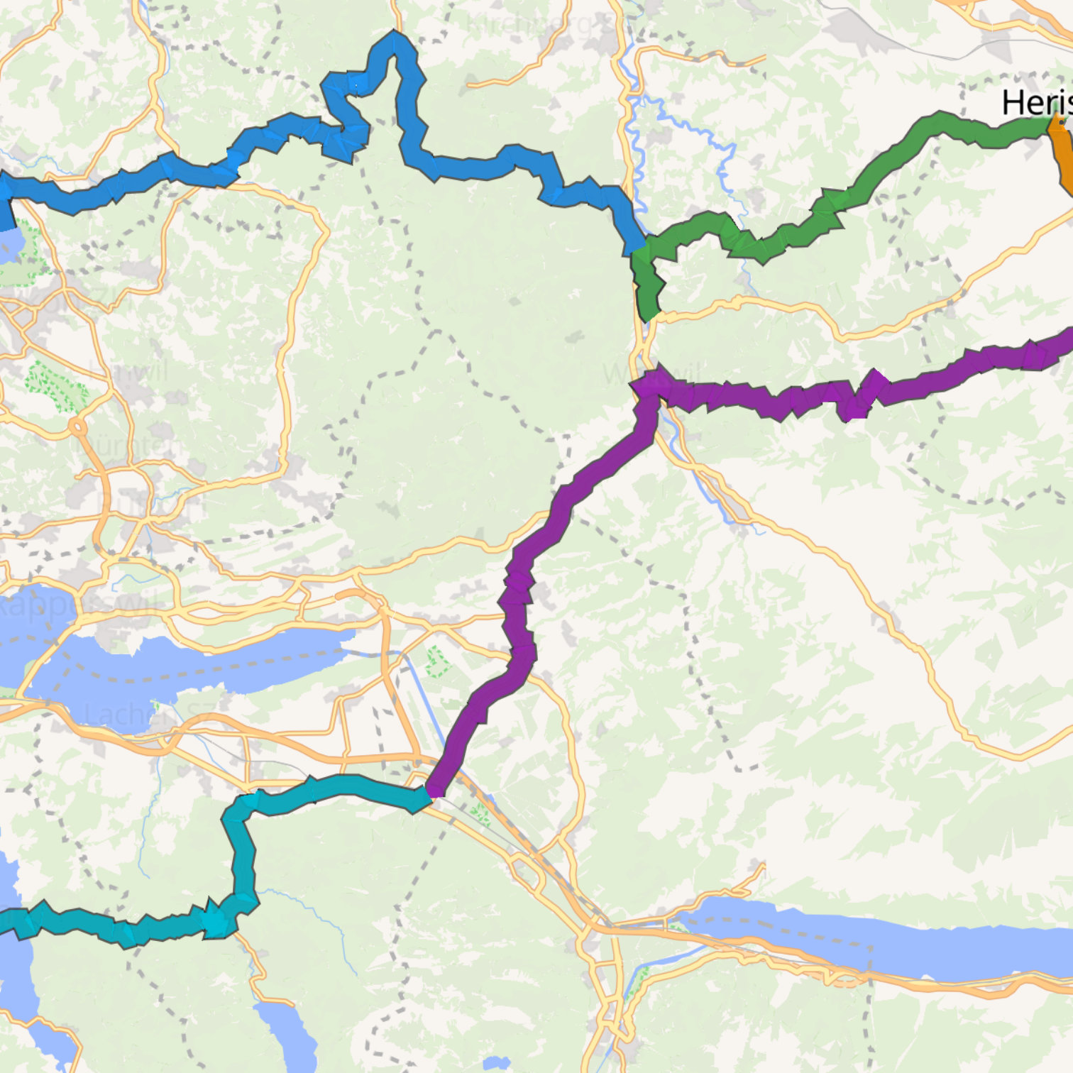 Map itinerary