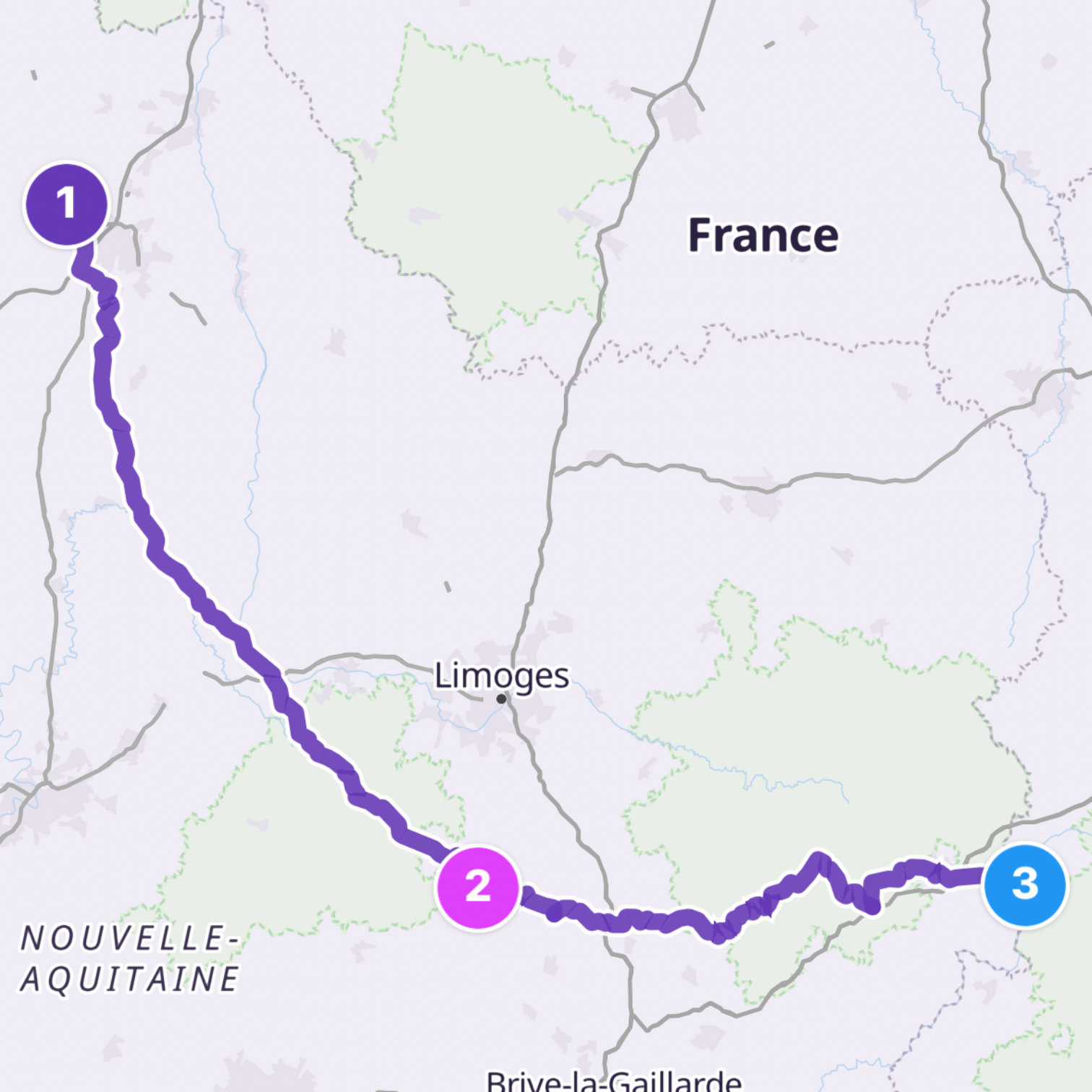 Map itinerary