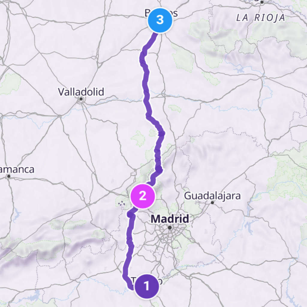 Map itinerary