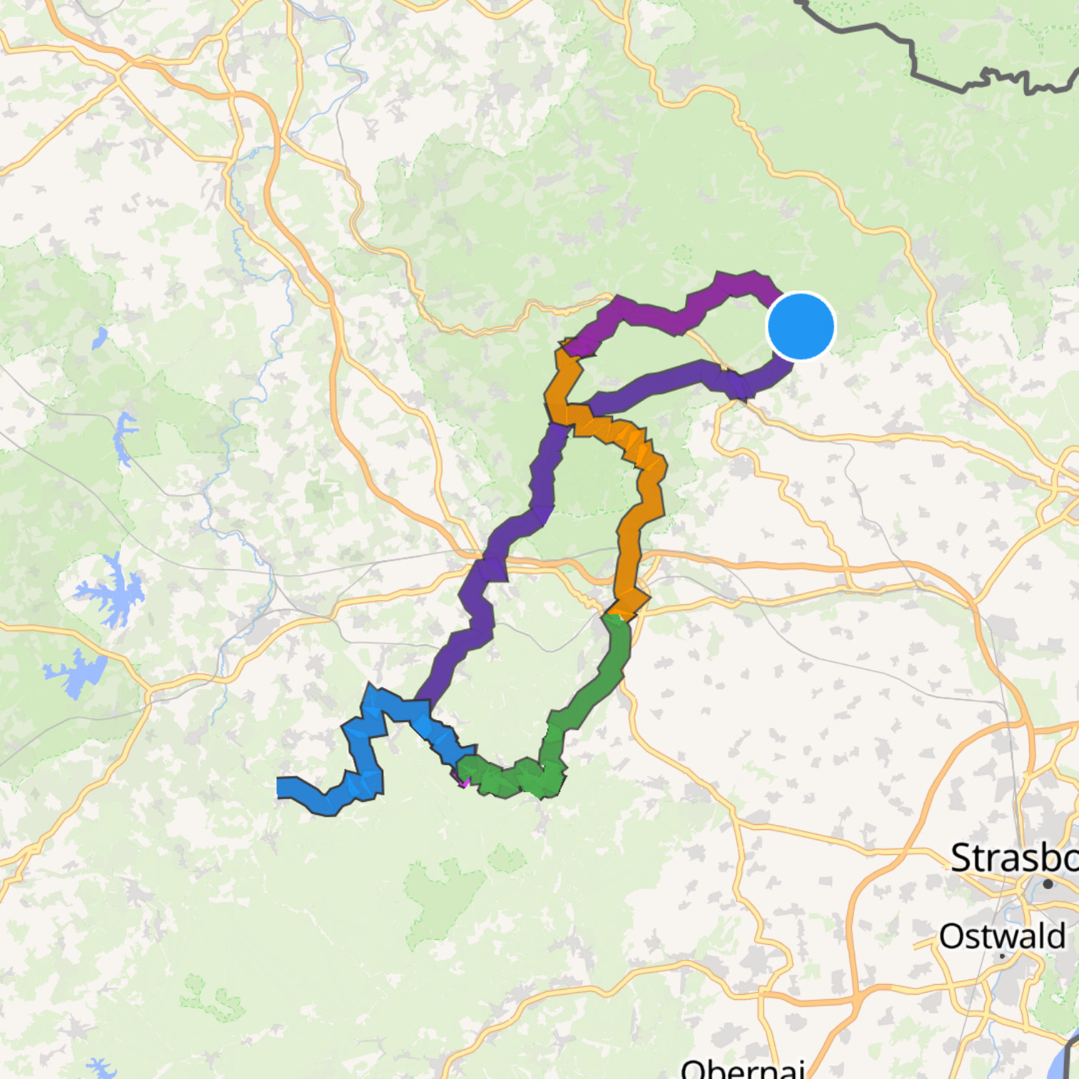 Map itinerary