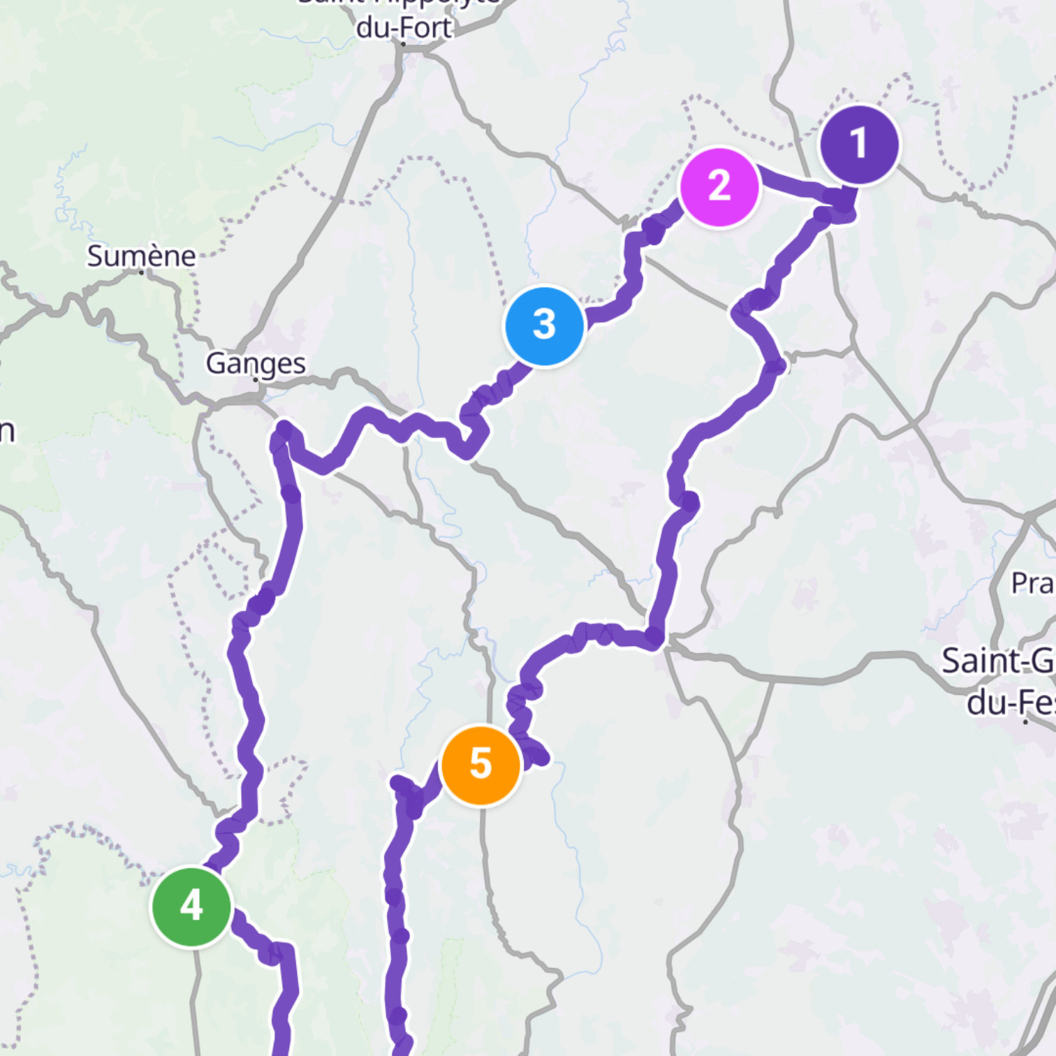 Map itinerary