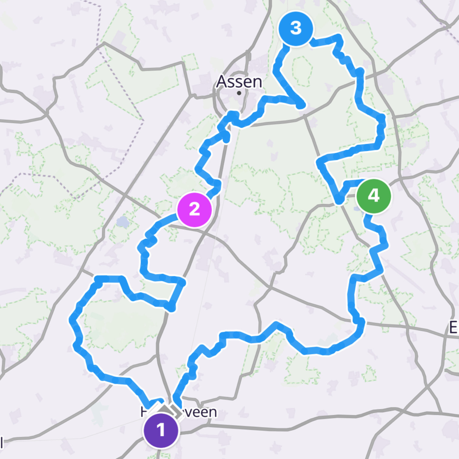 Map itinerary