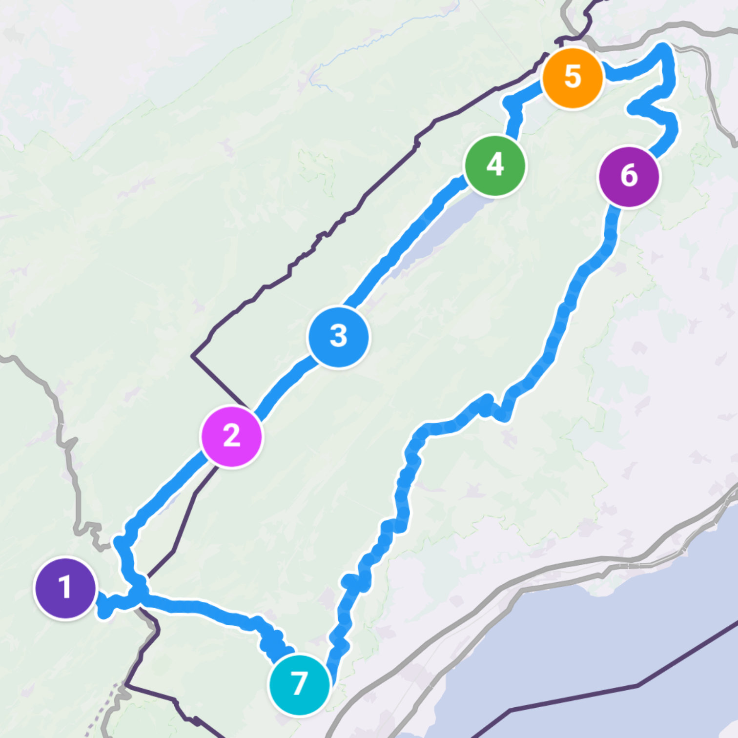 Map itinerary