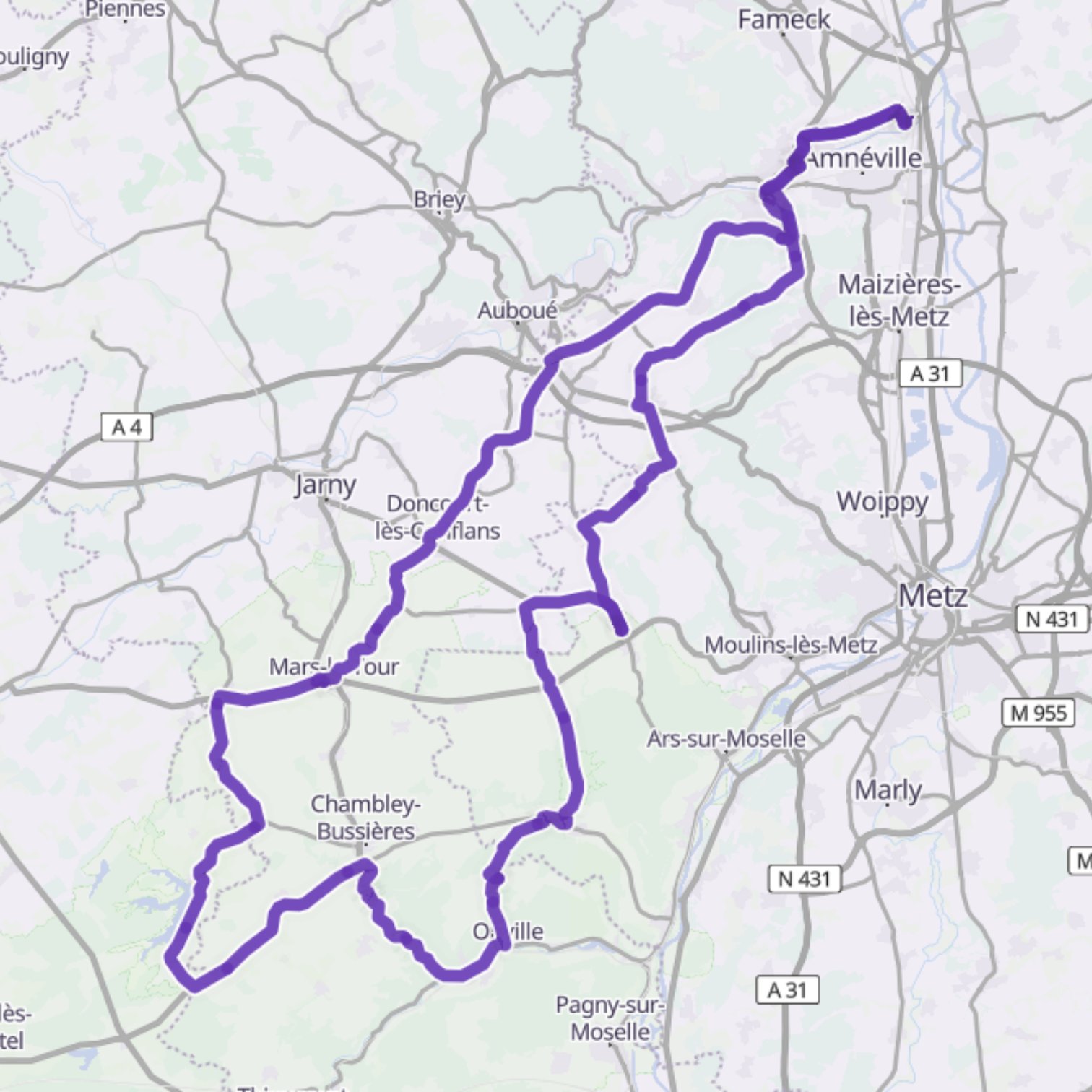 Map itinerary