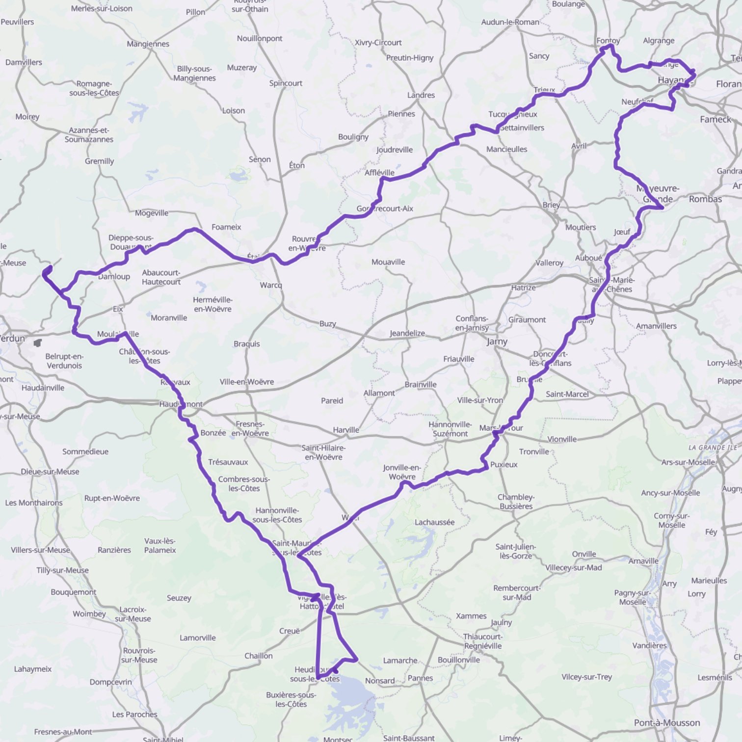 Map itinerary