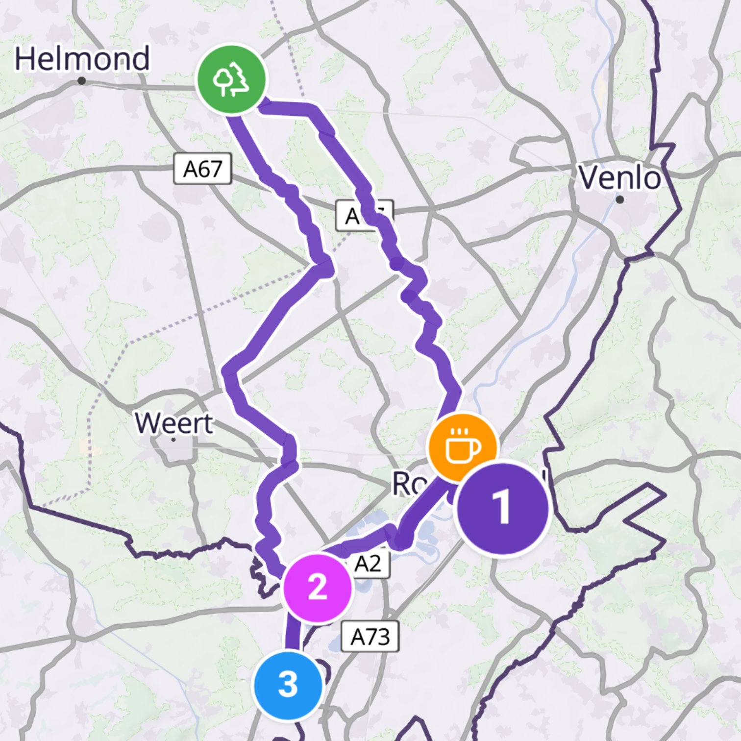 Map itinerary