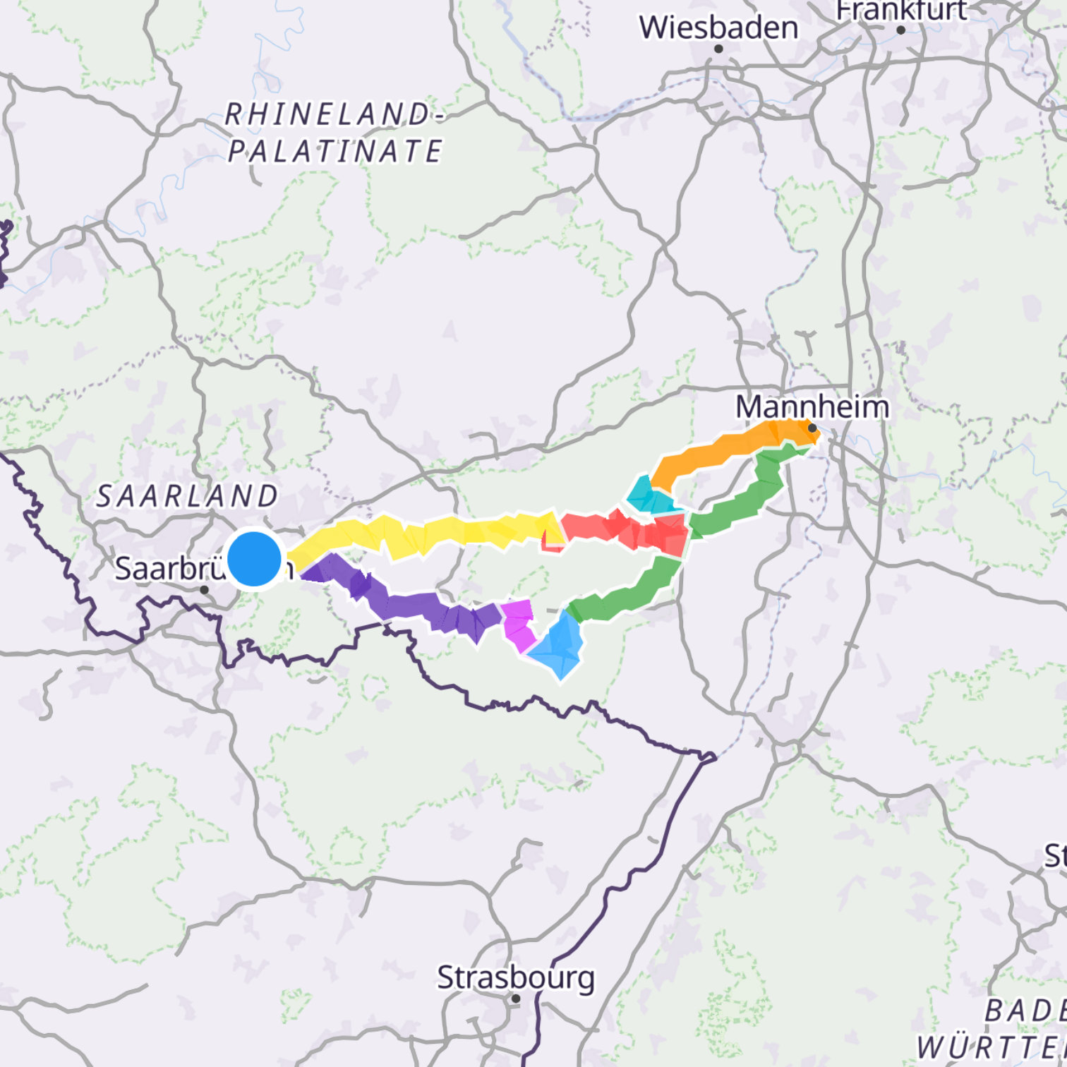 Map itinerary