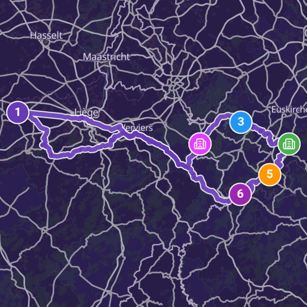 Map itinerary