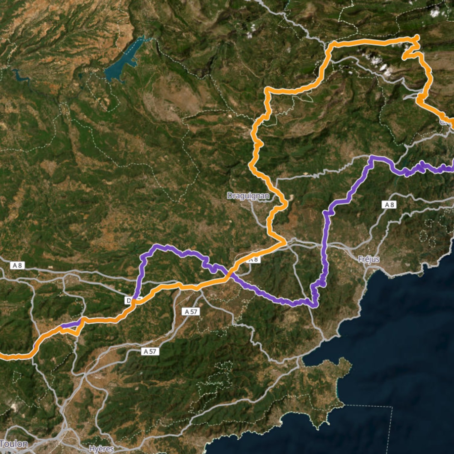 Map itinerary