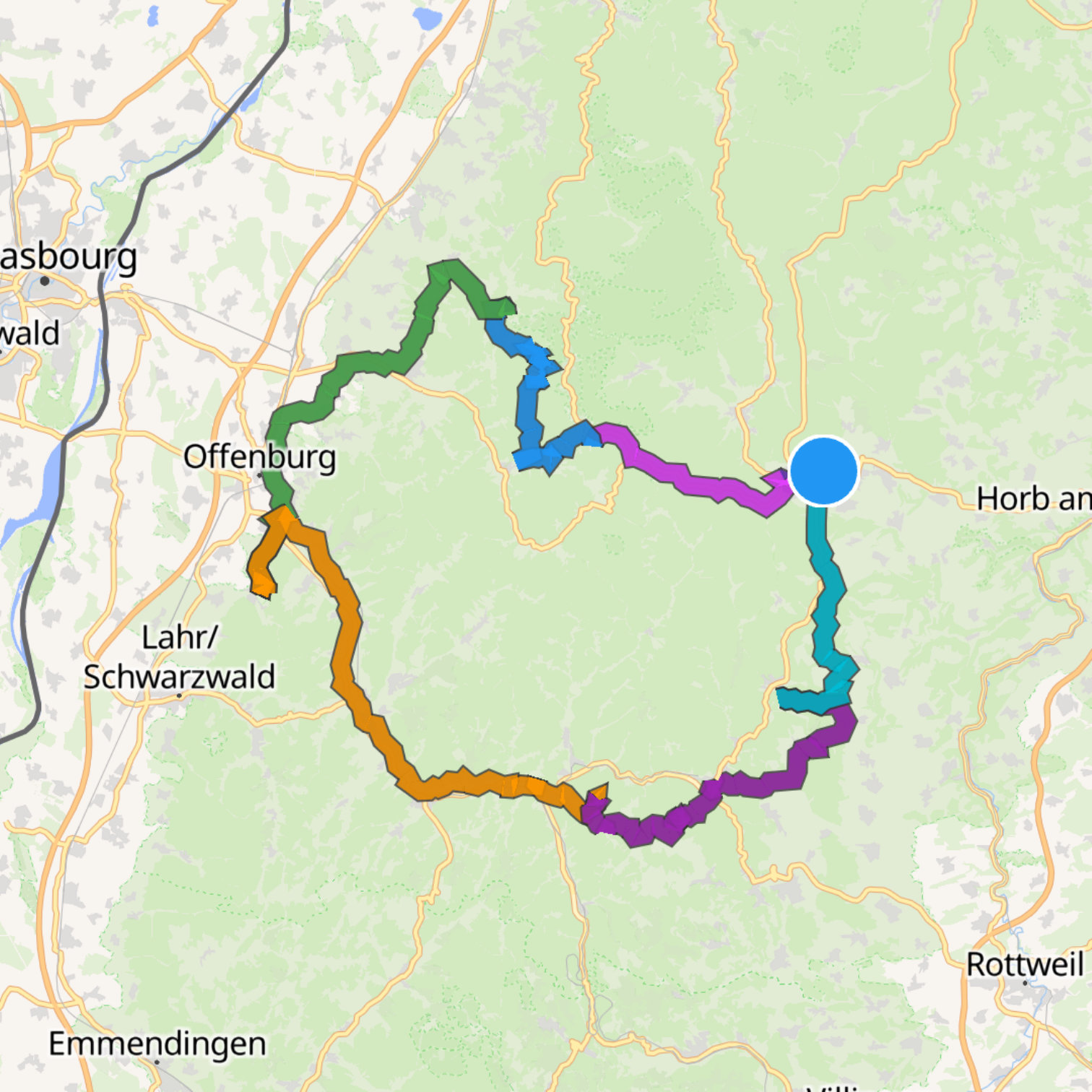 Map itinerary