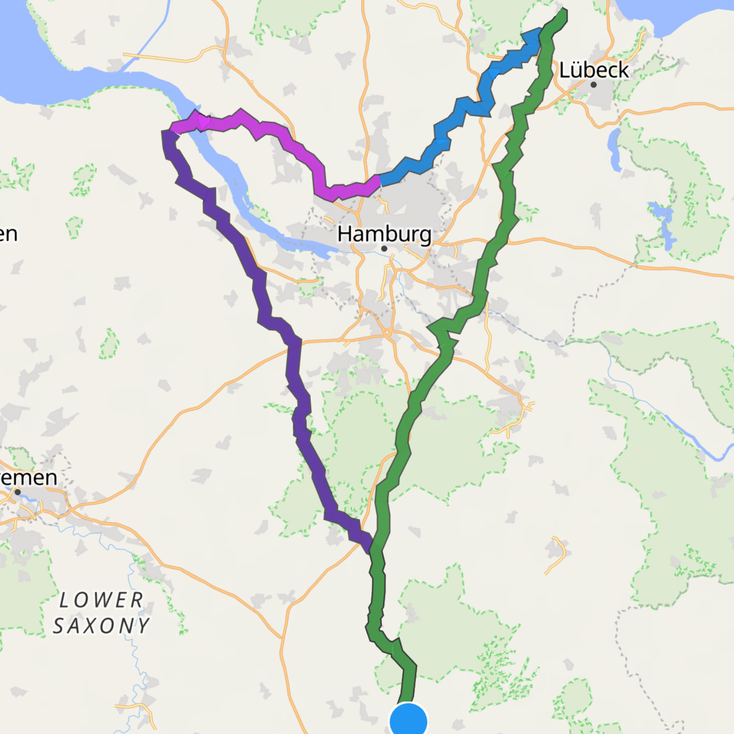 Map itinerary