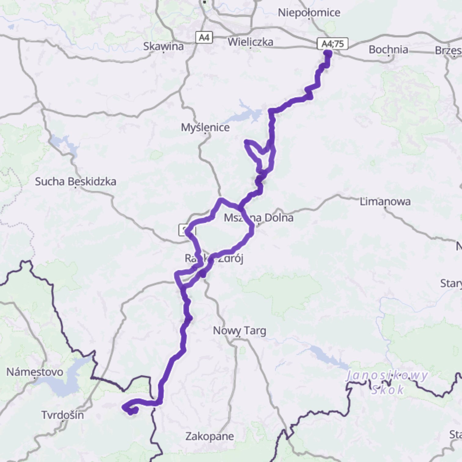 Map itinerary