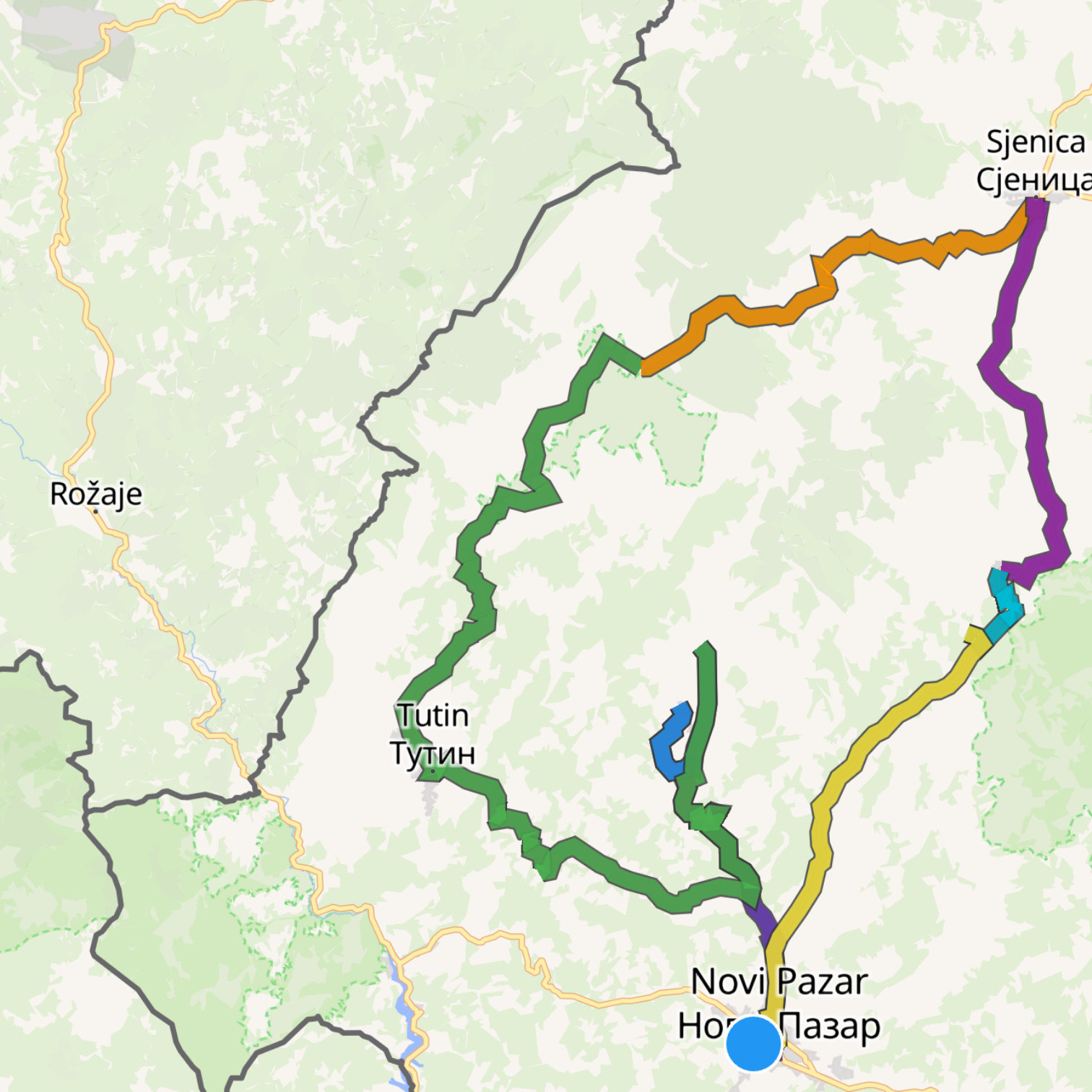 Map itinerary