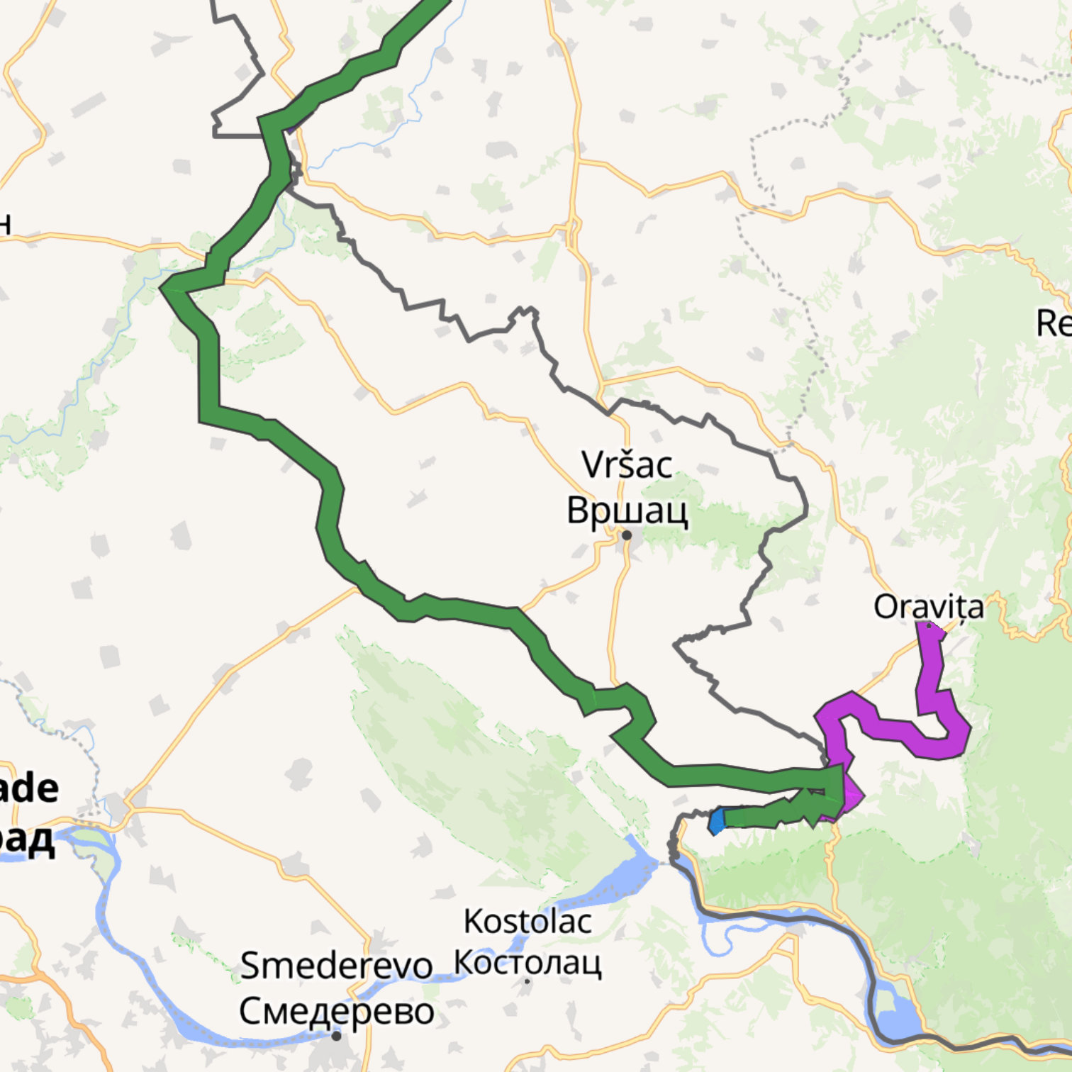 Map itinerary