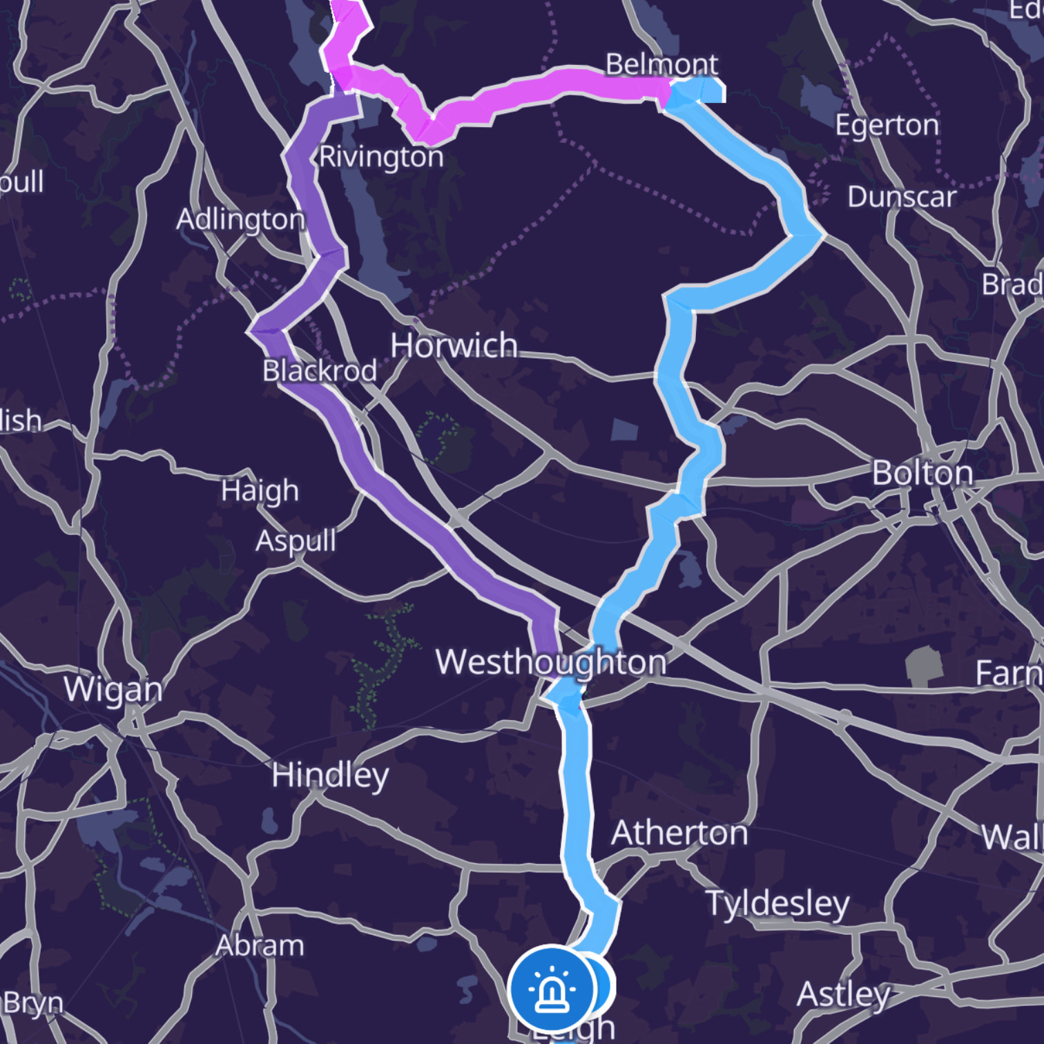 Map itinerary