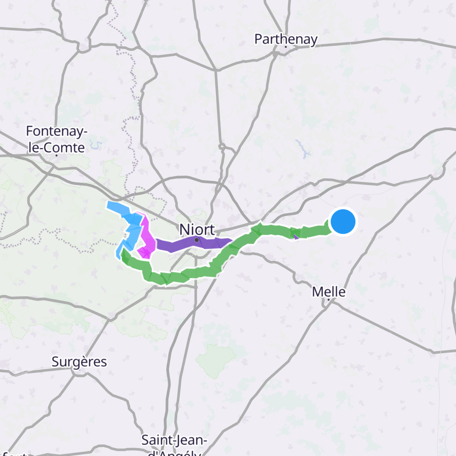Map itinerary