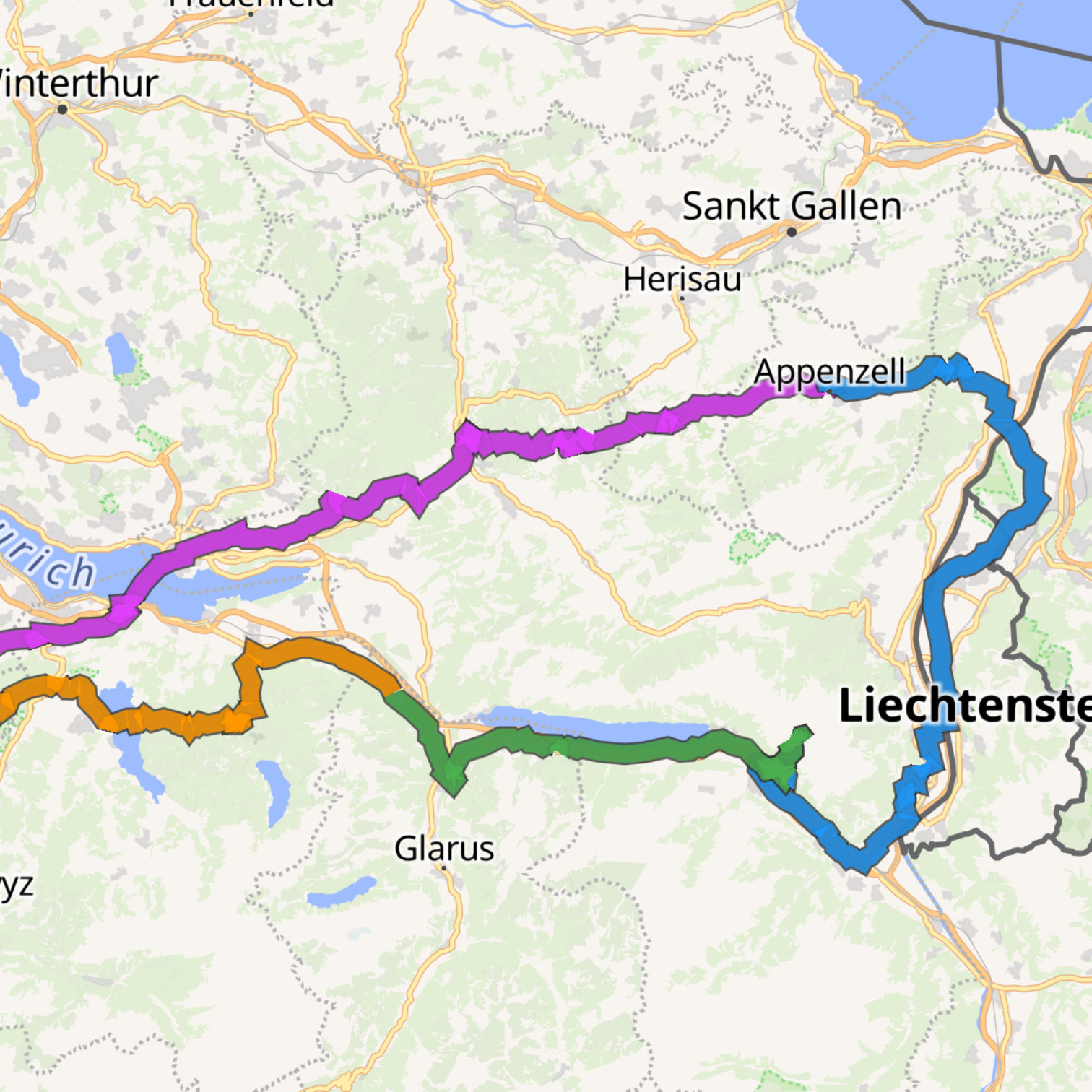 Map itinerary