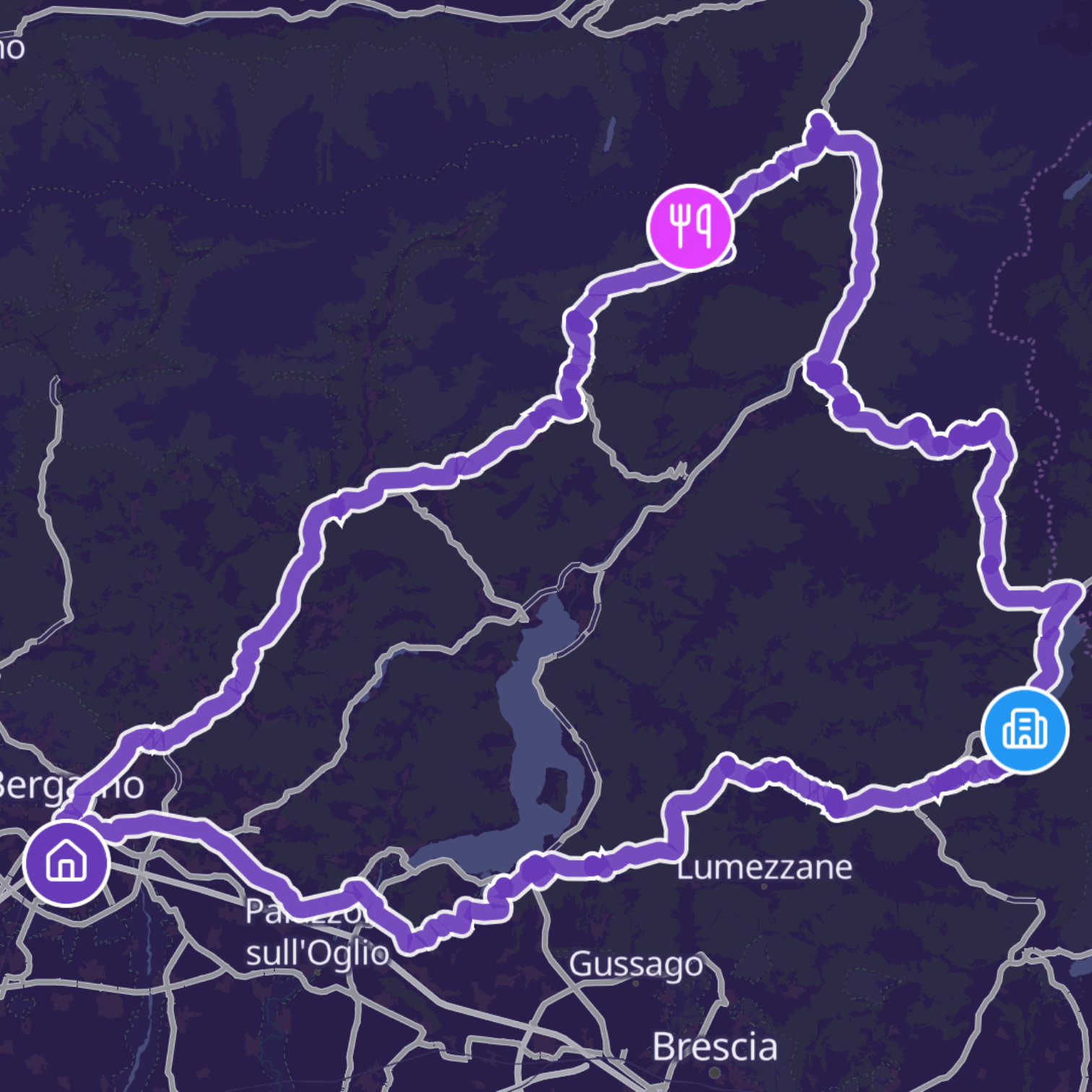Map itinerary