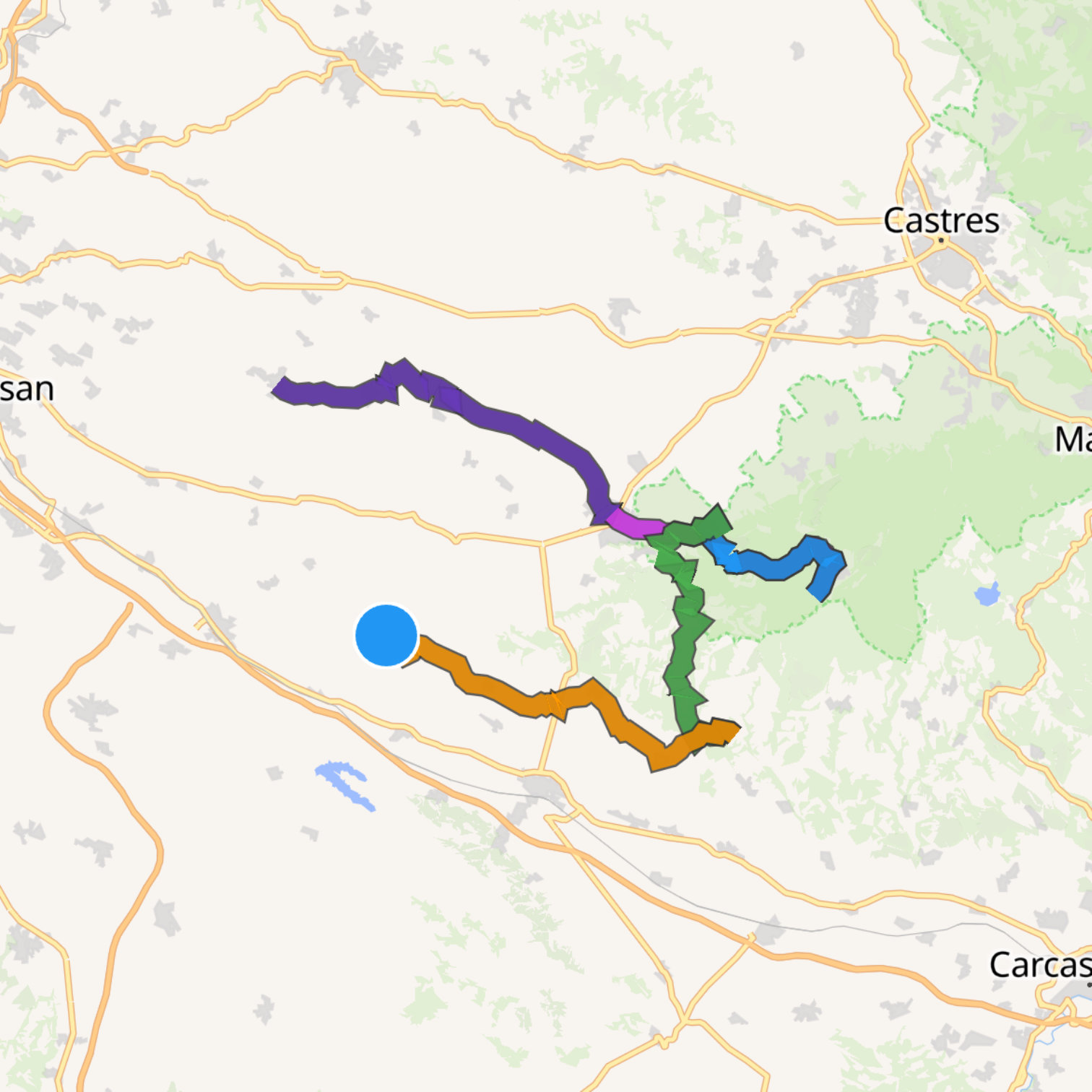 Map itinerary