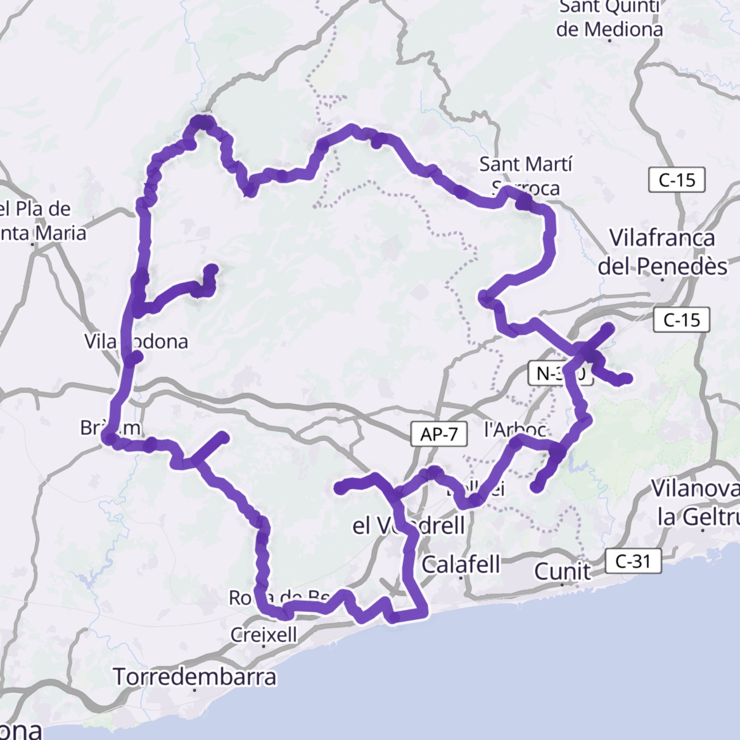 Map itinerary