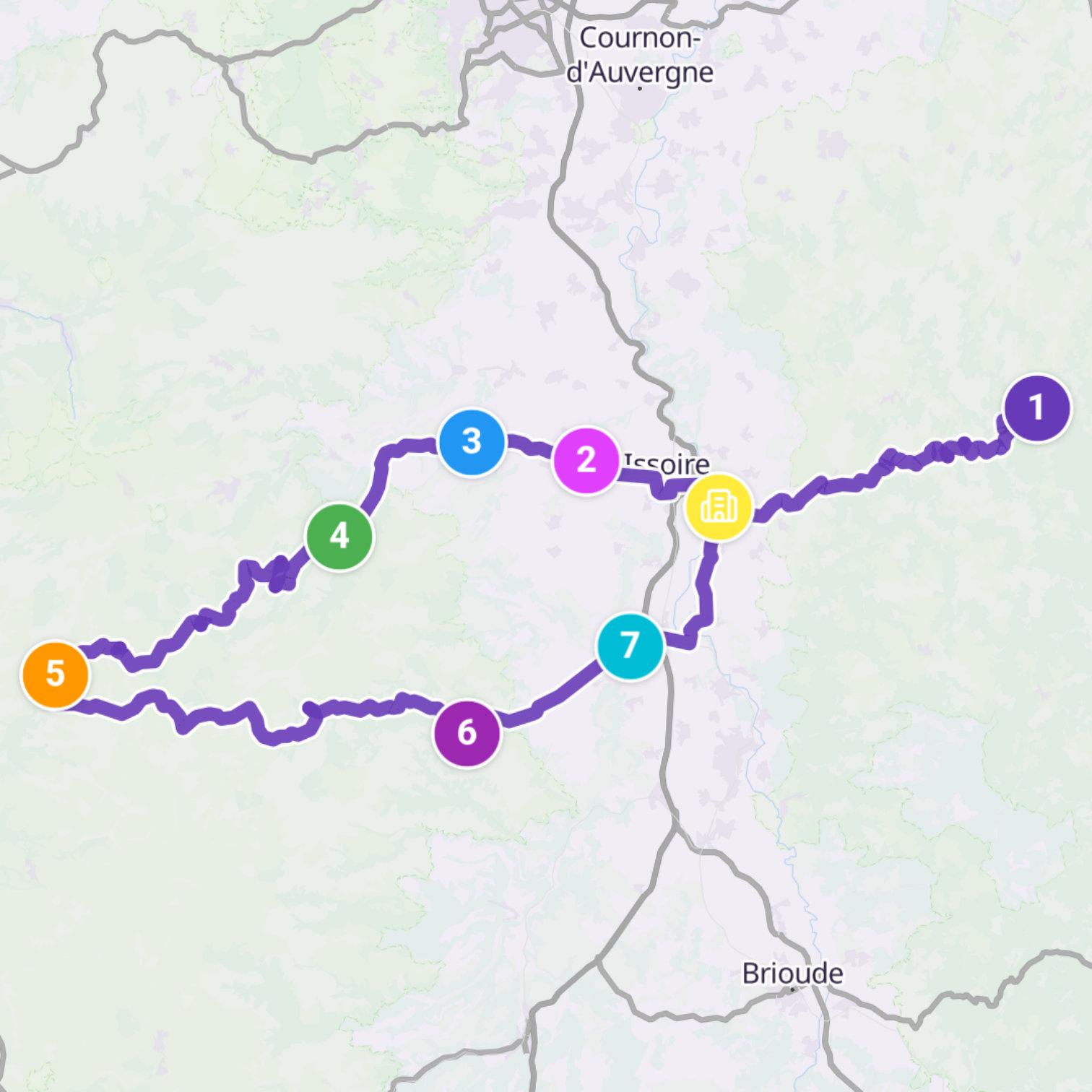 Map itinerary