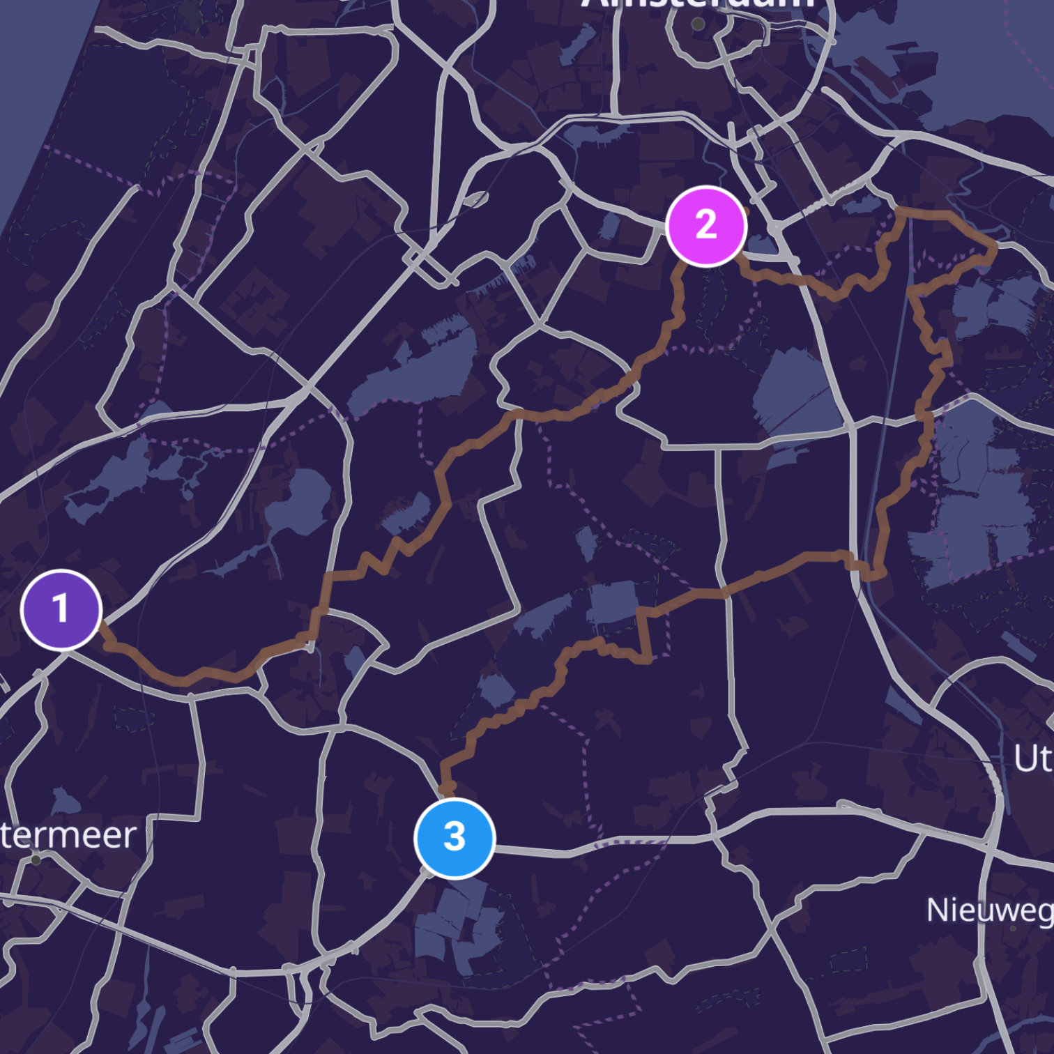 Map itinerary