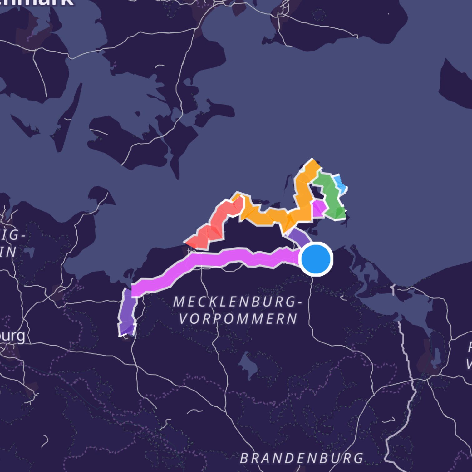 Map itinerary