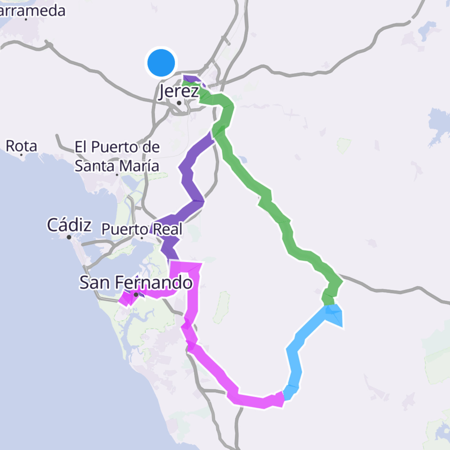 Map itinerary