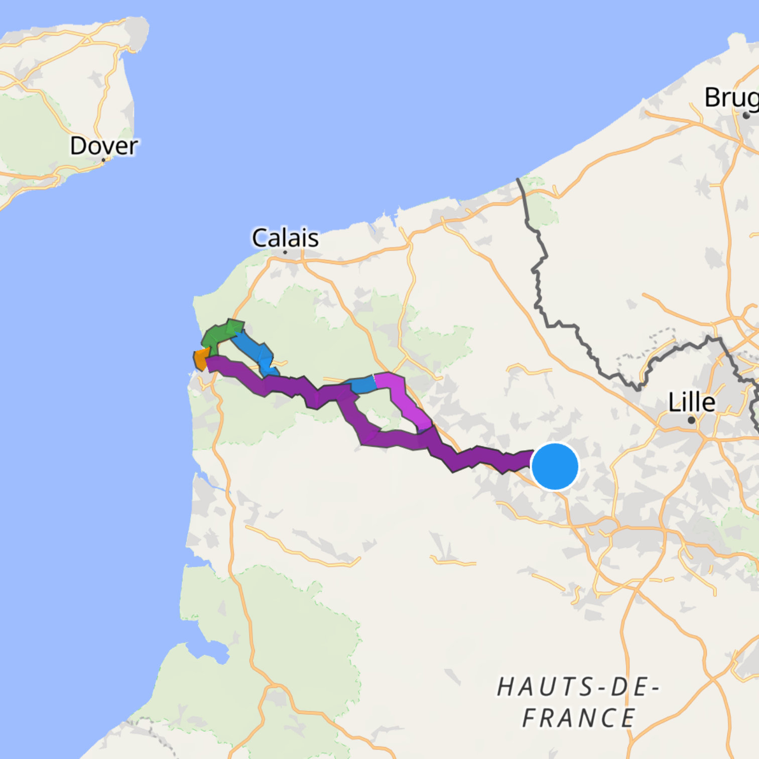 Map itinerary