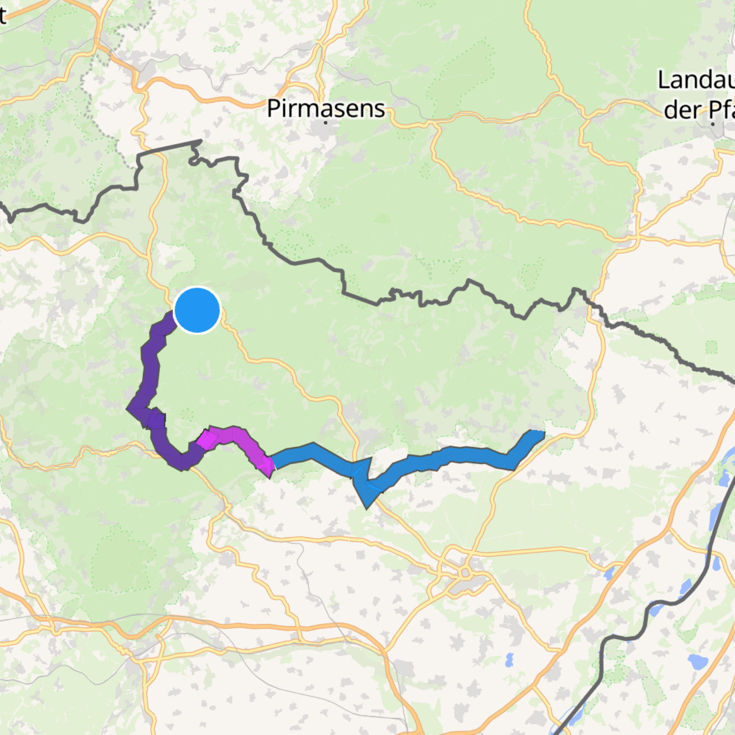 Map itinerary
