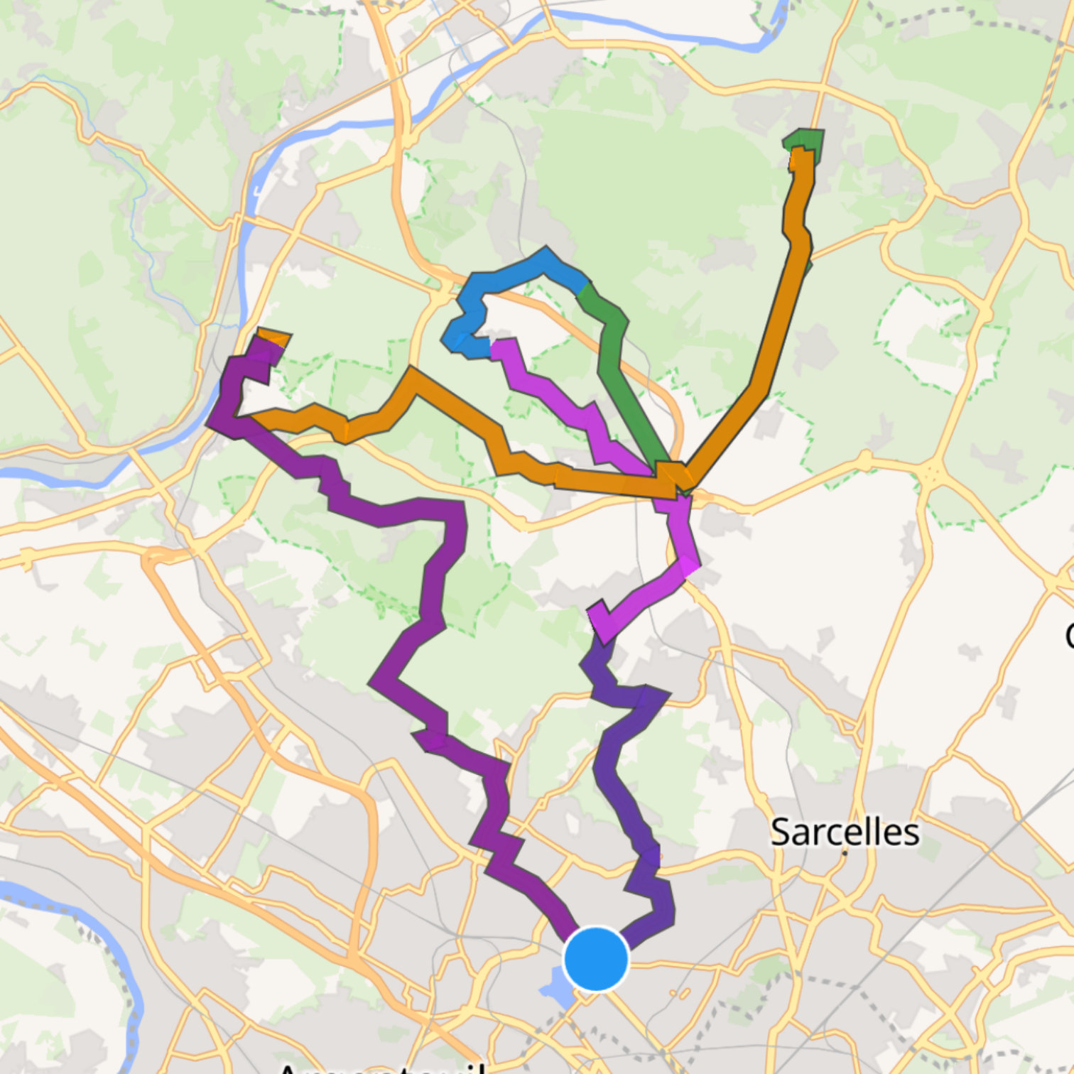 Map itinerary