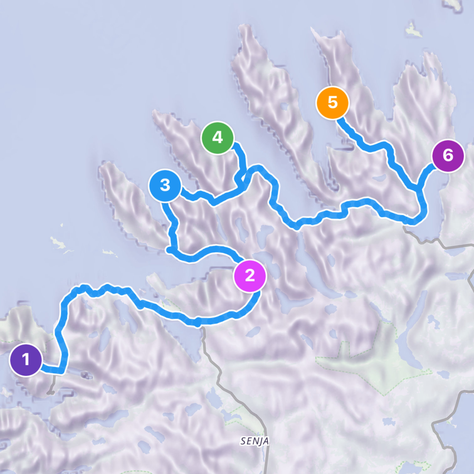 Map itinerary