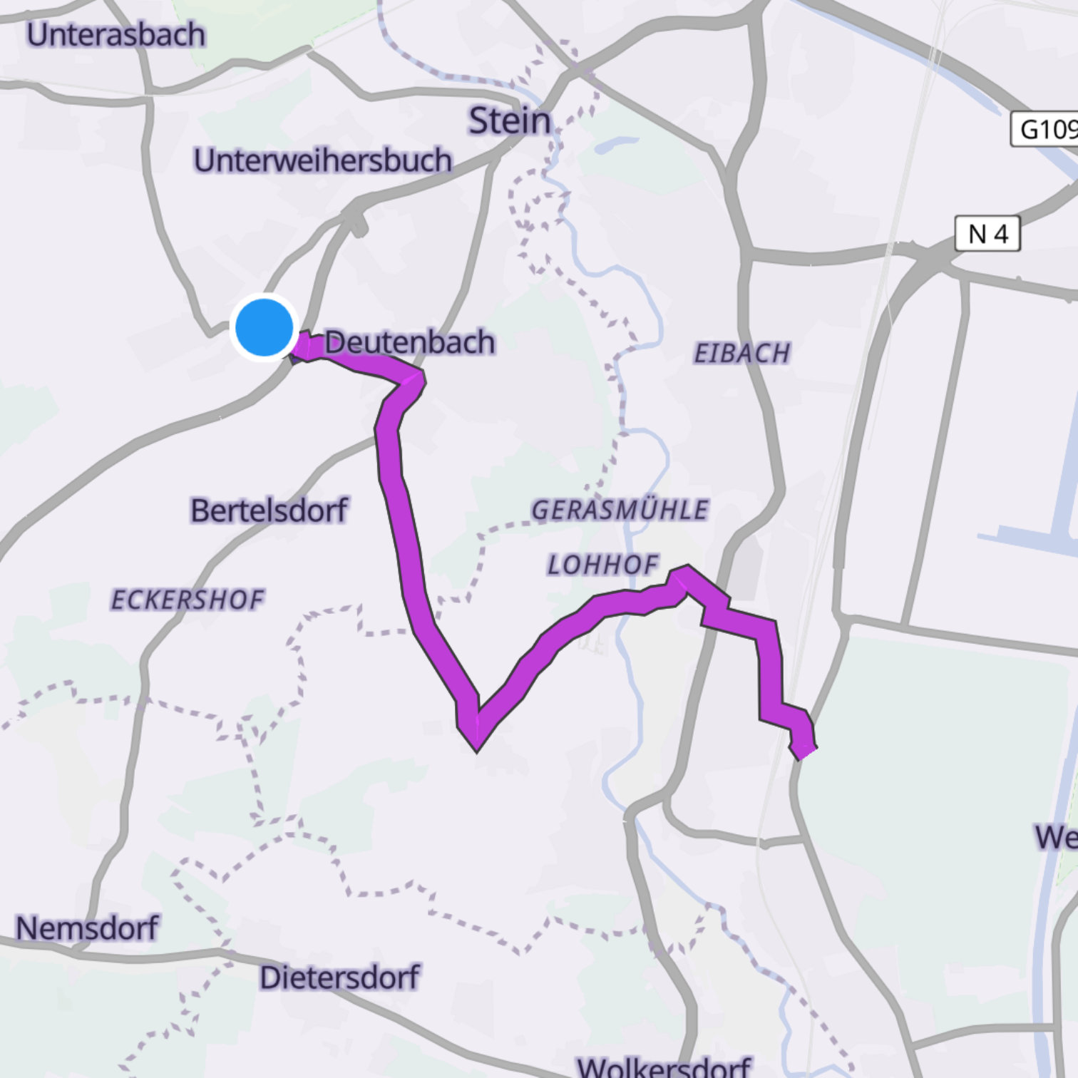 Map itinerary