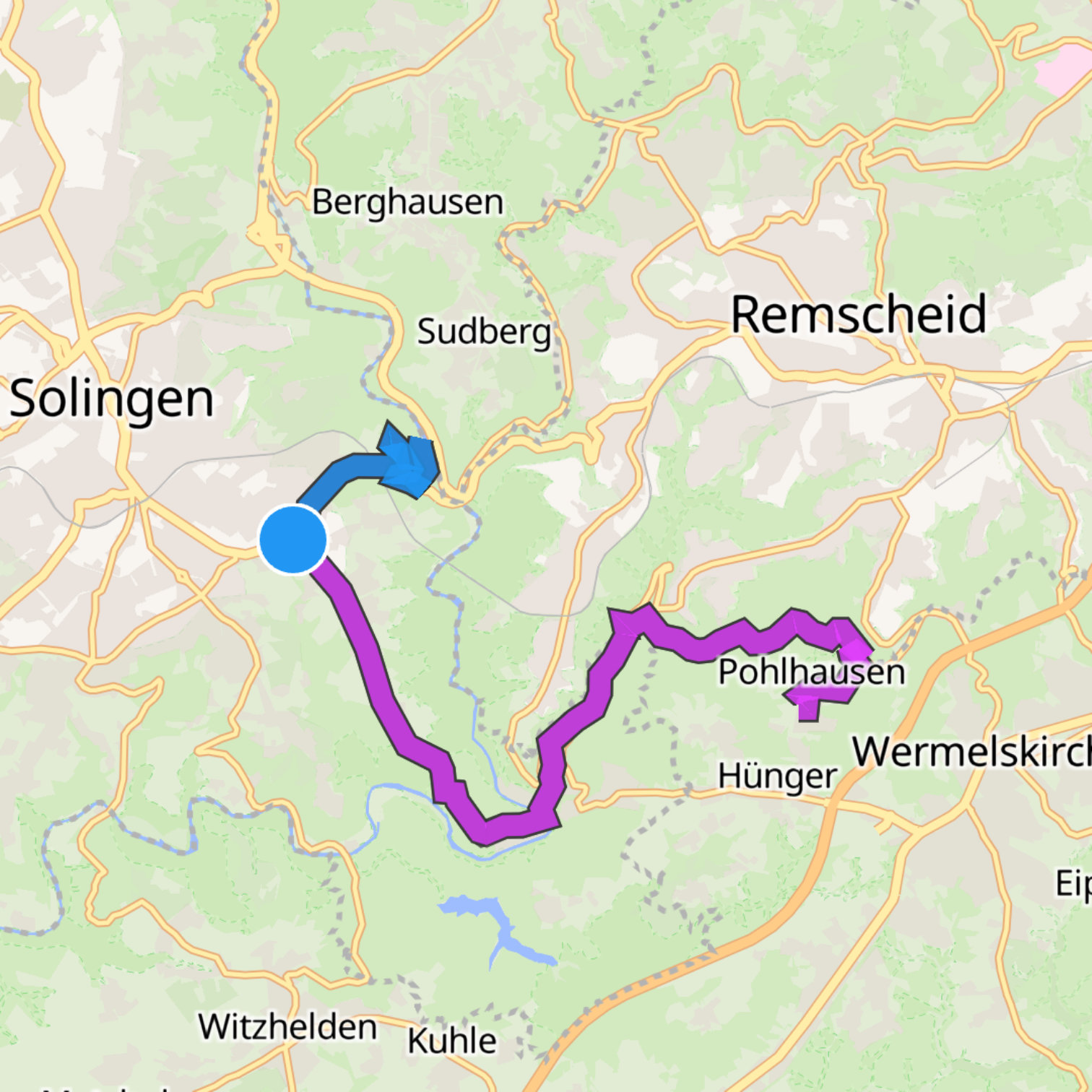 Map itinerary