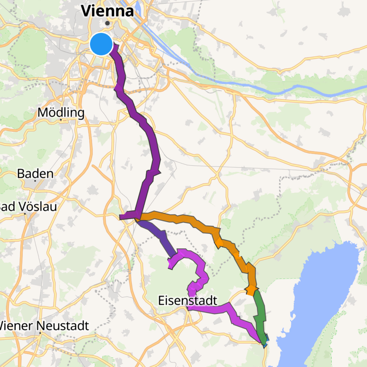 Map itinerary