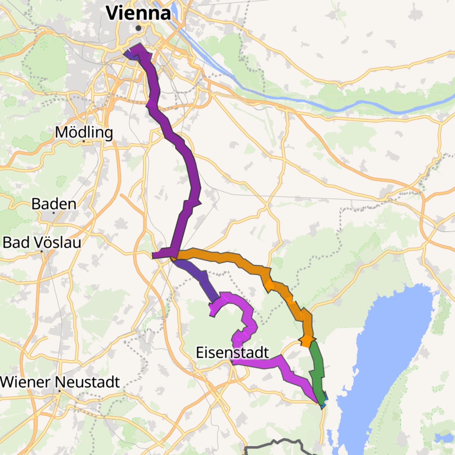 Map itinerary