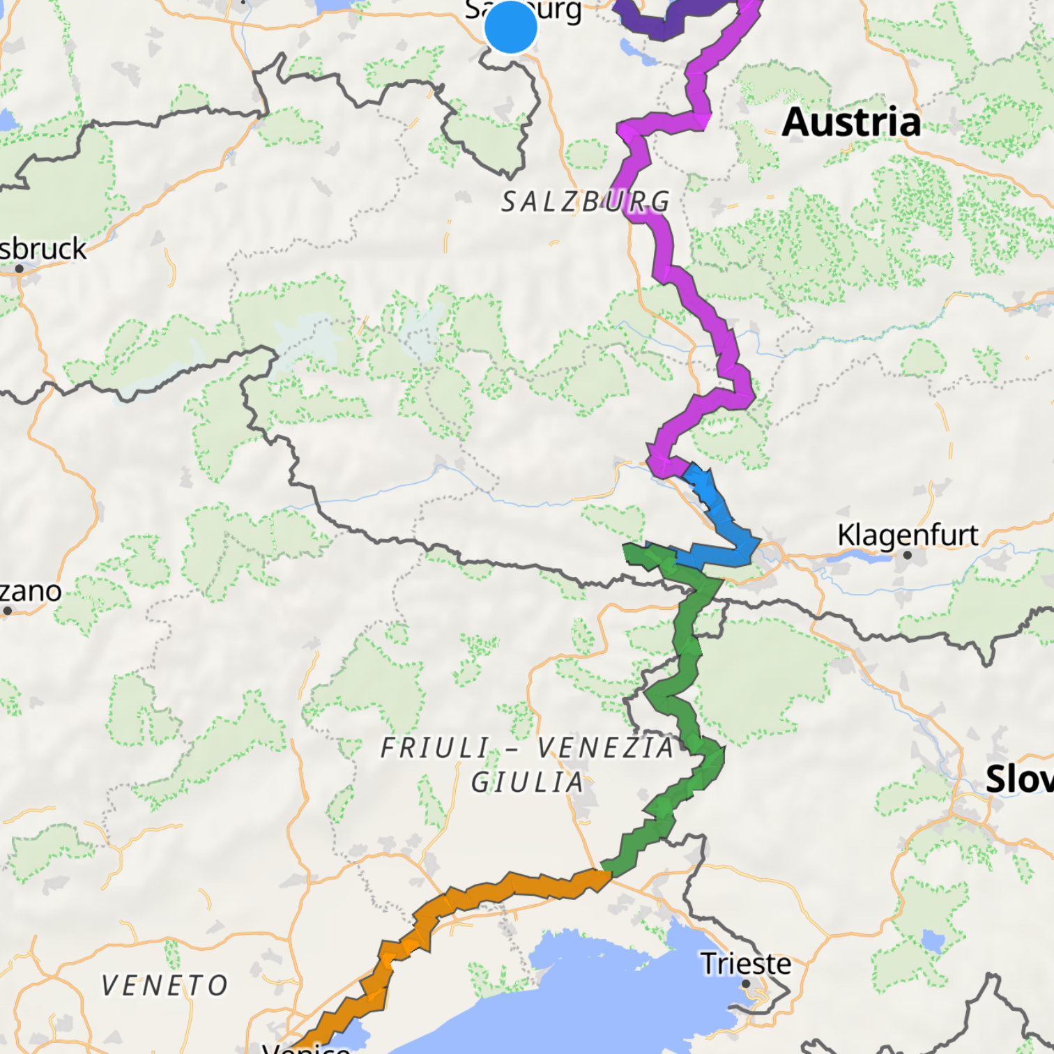 Map itinerary