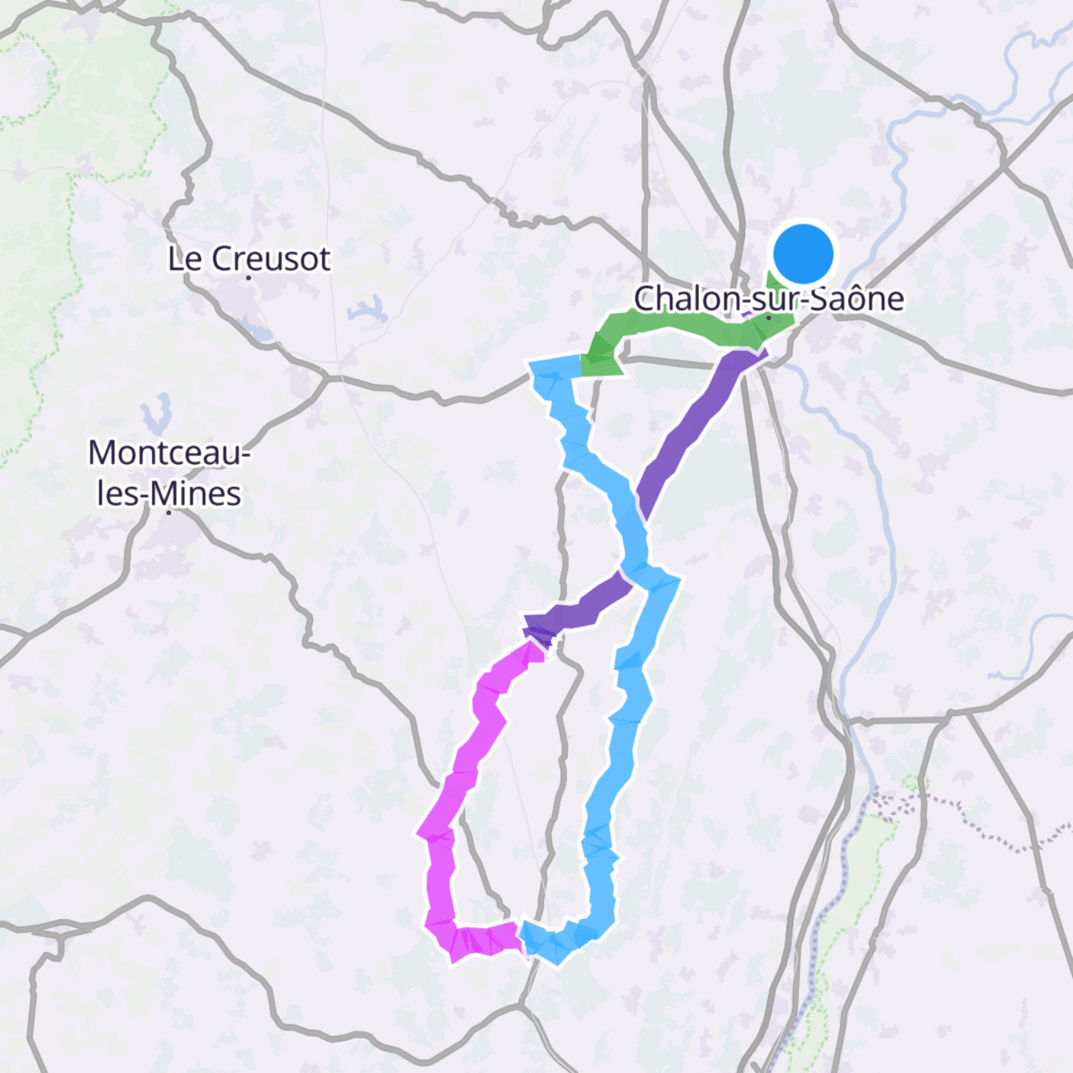Map itinerary