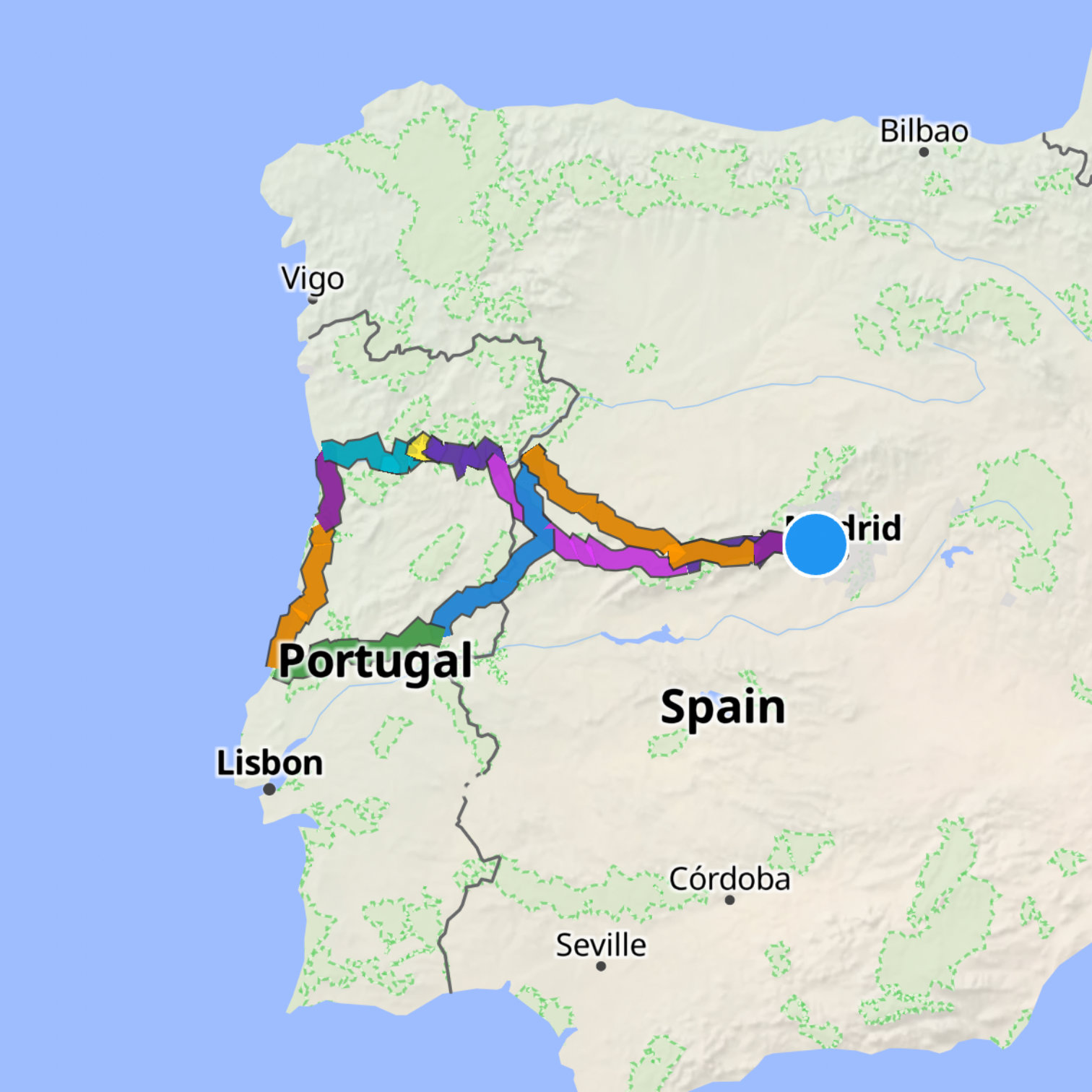 Map itinerary