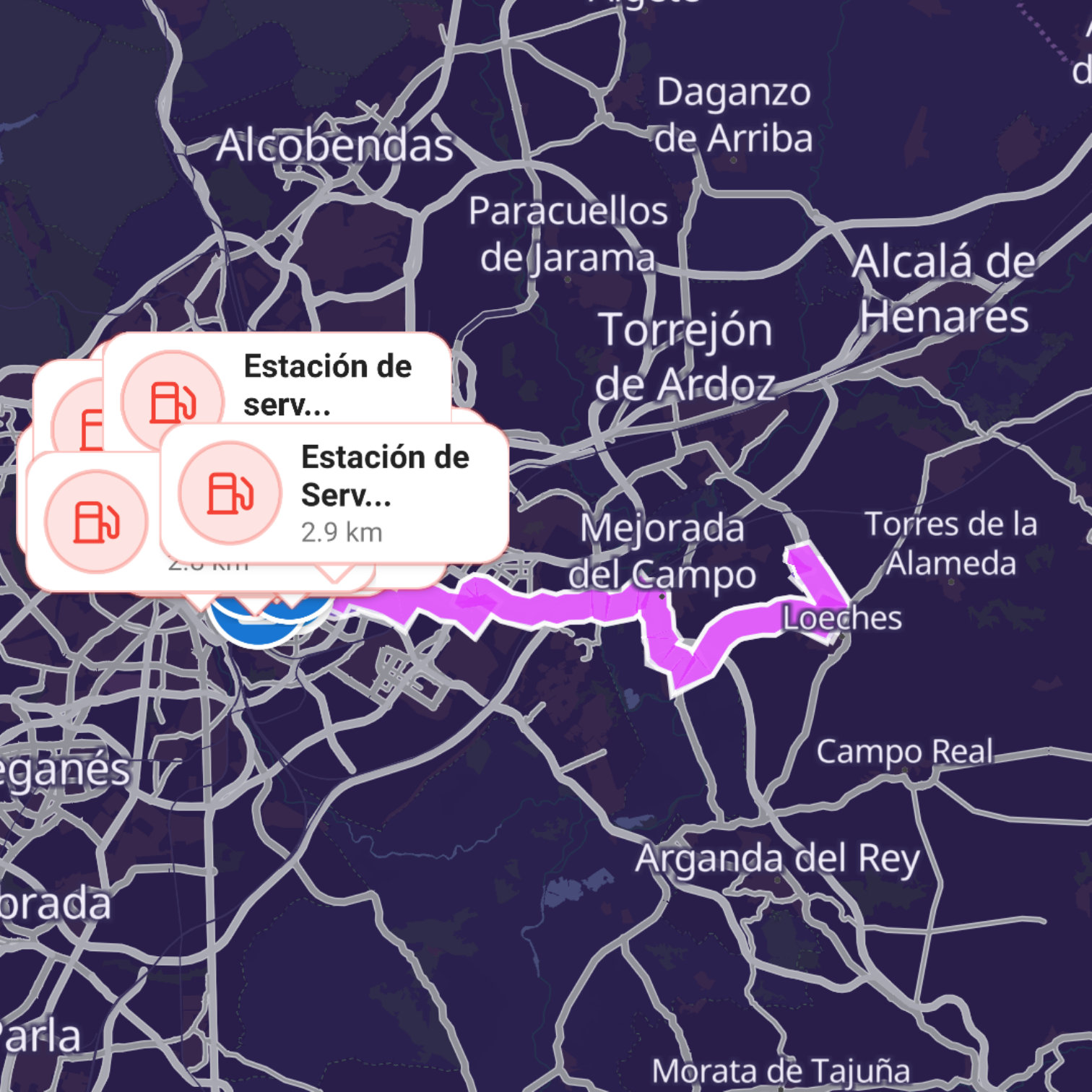 Map itinerary