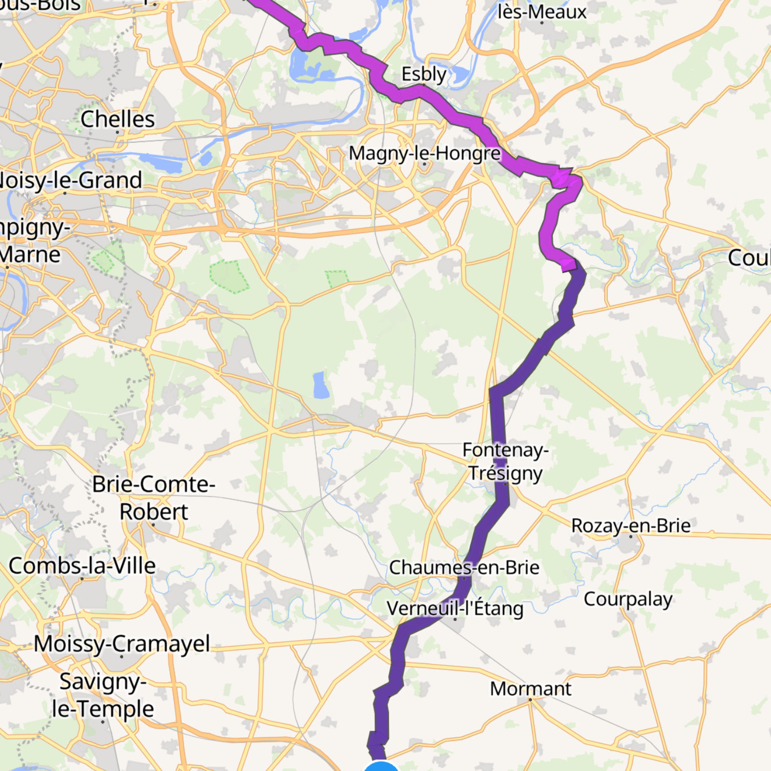 Map itinerary