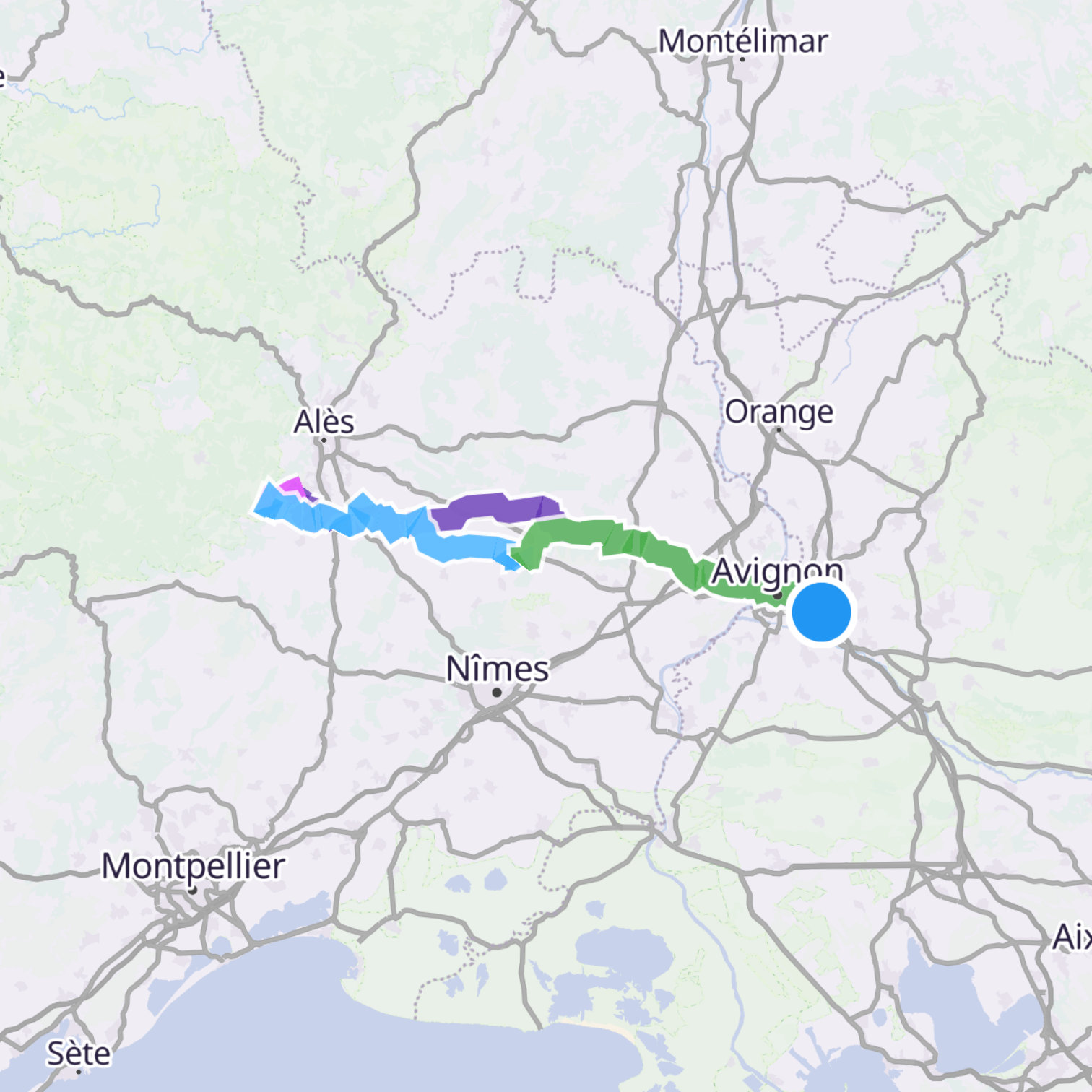 Map itinerary