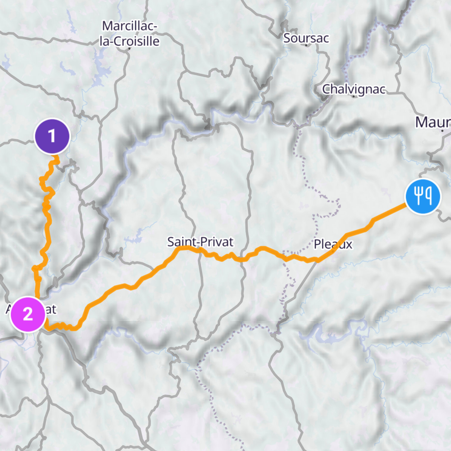 Map itinerary