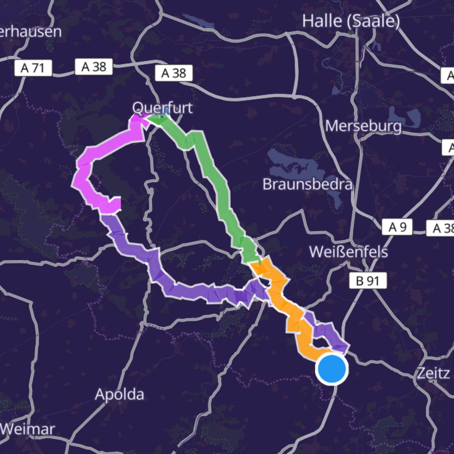 Map itinerary
