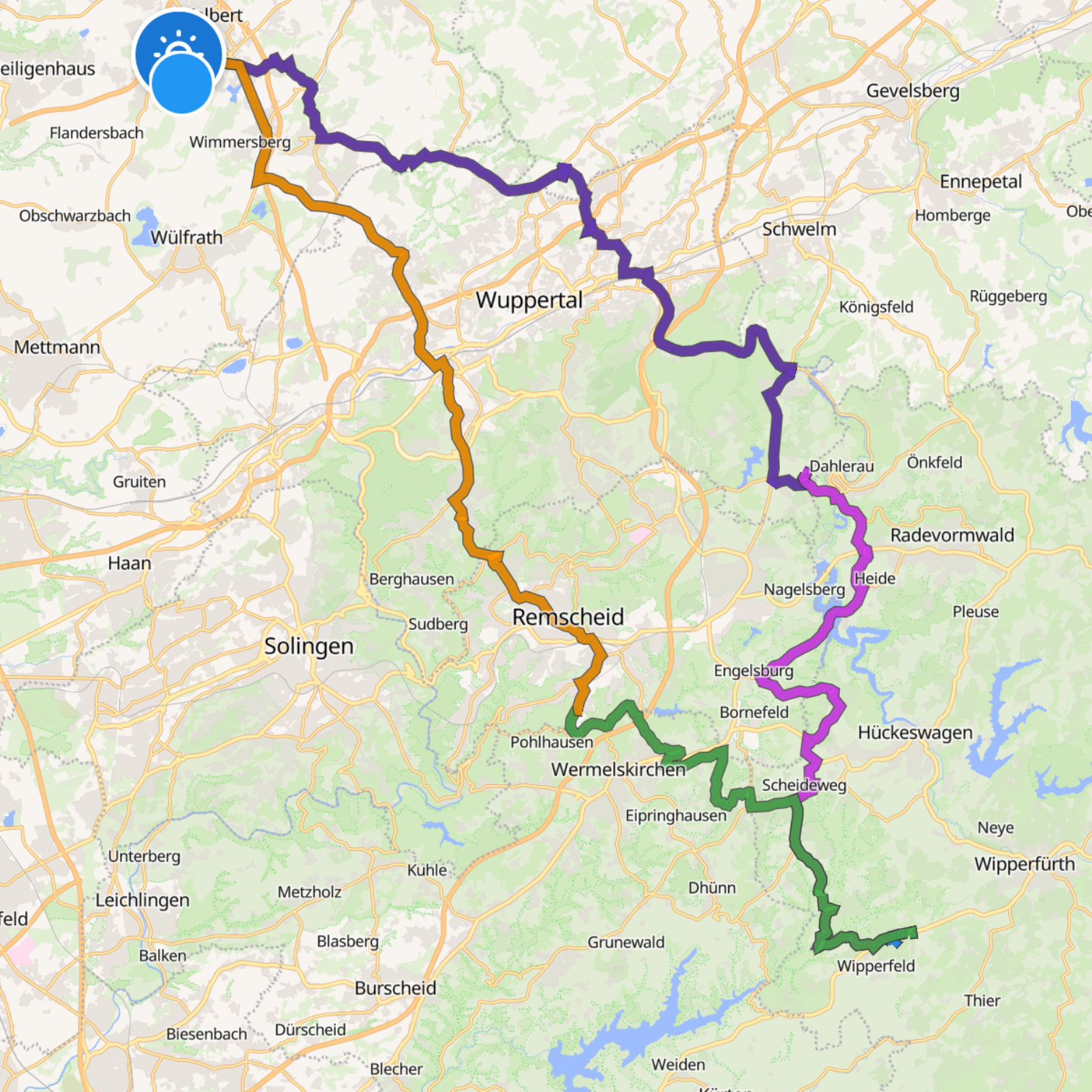 Map itinerary