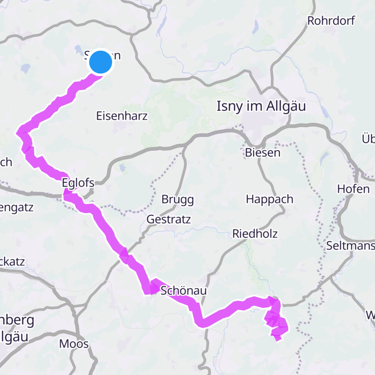 Map itinerary