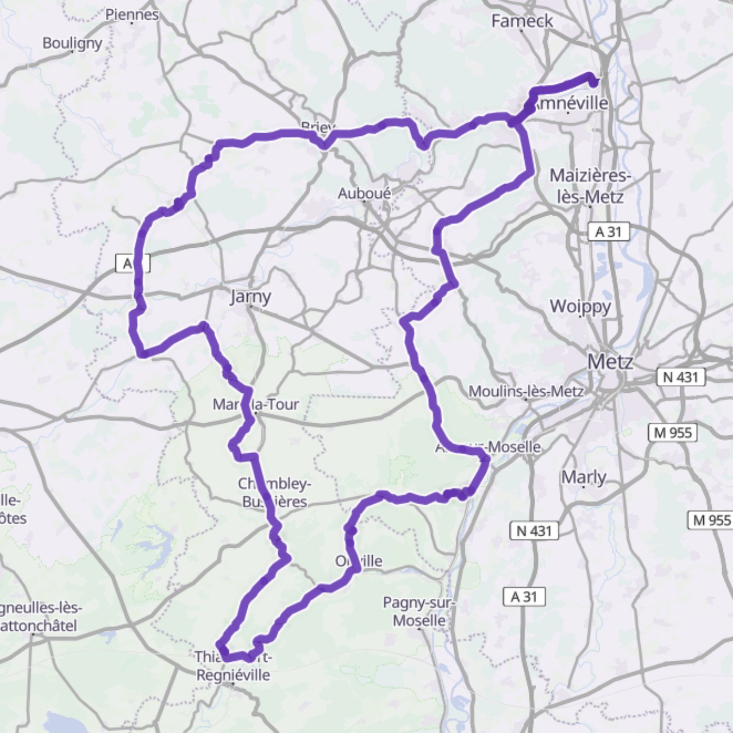 Map itinerary