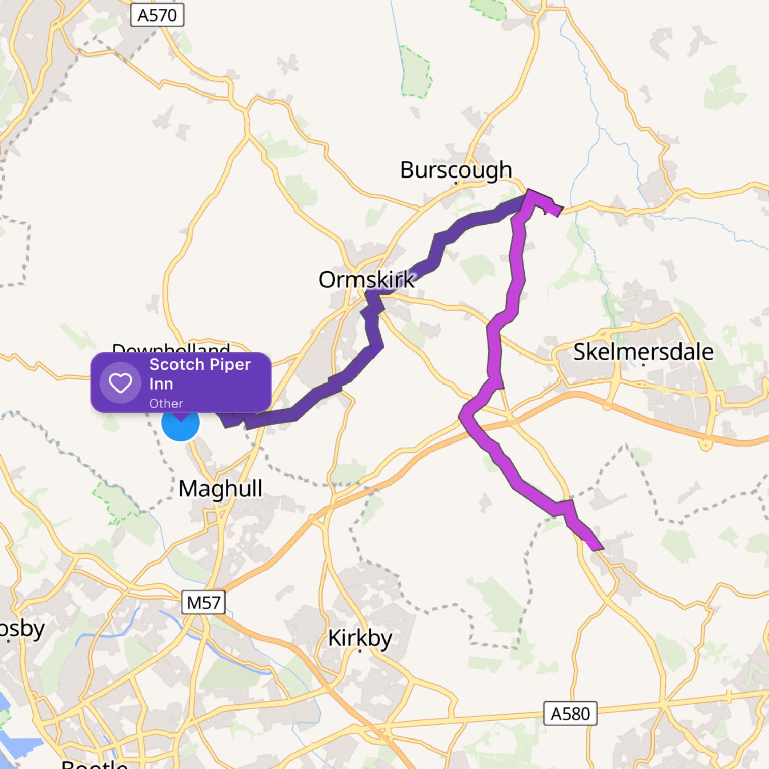 Map itinerary