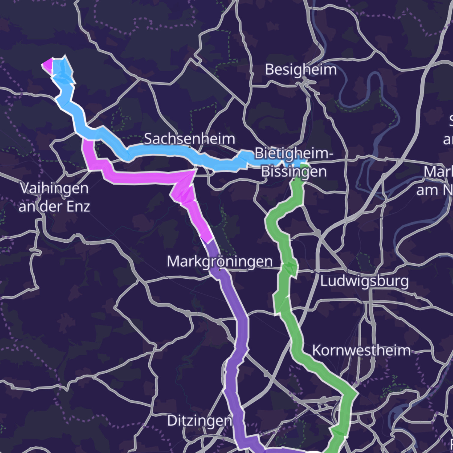 Map itinerary