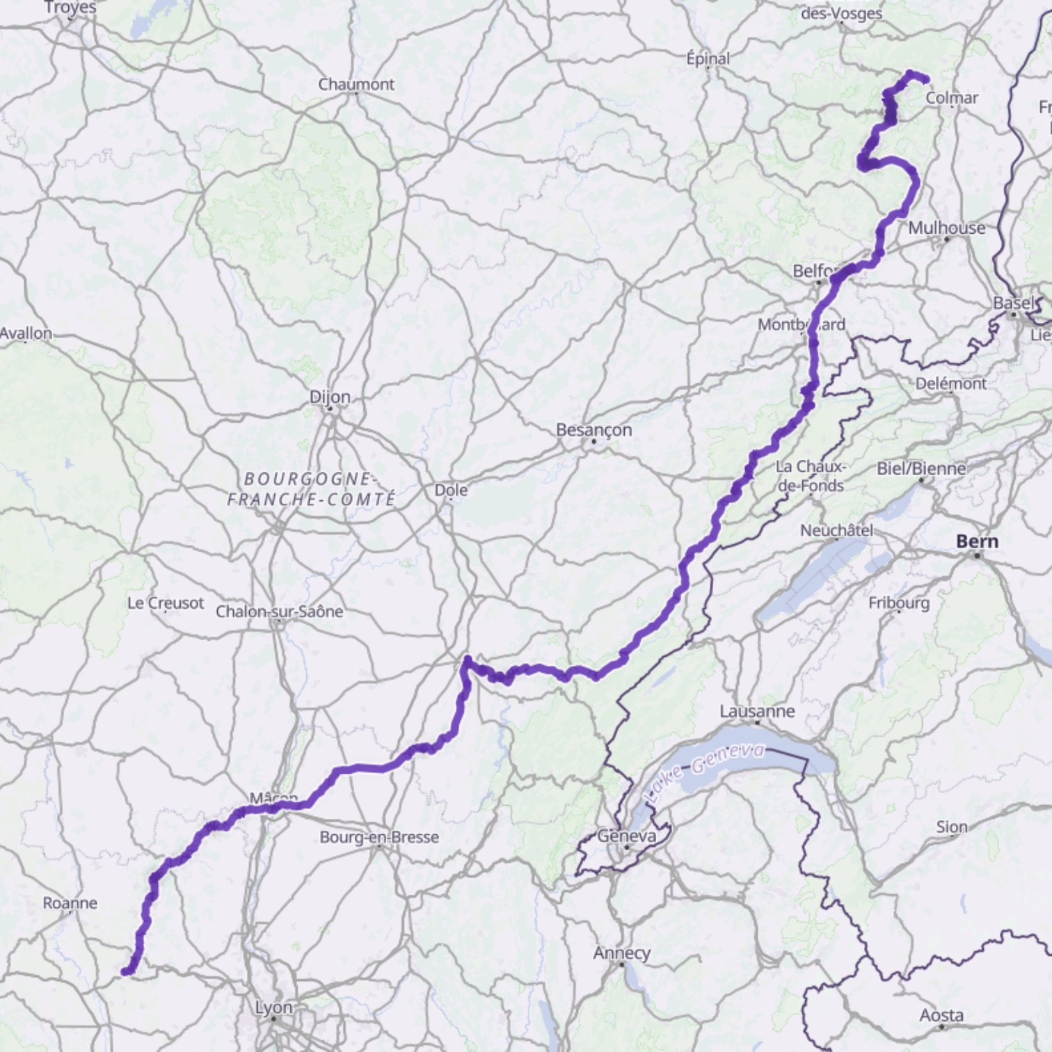 Map itinerary